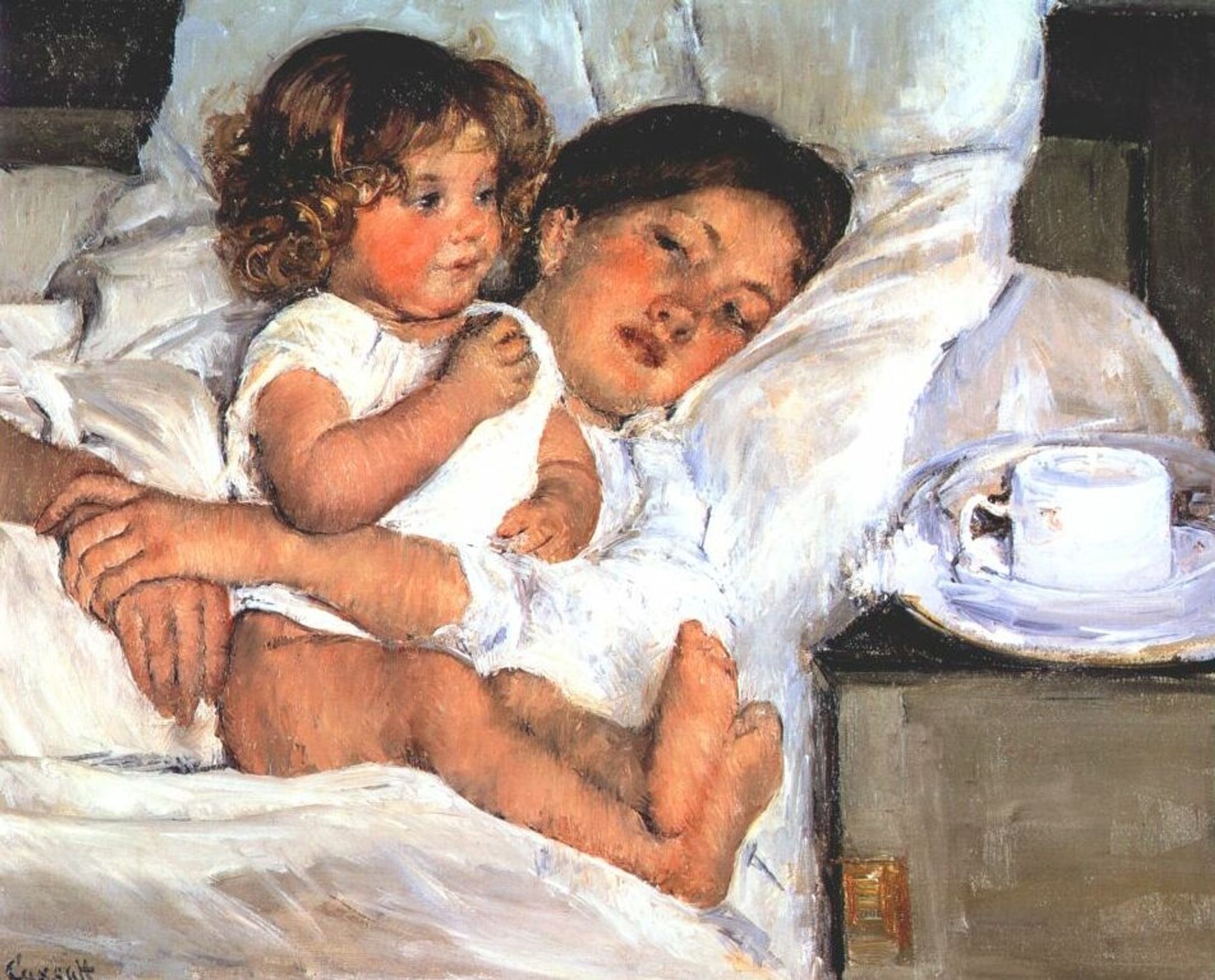 Breakfast in Bed by Mary Cassatt
