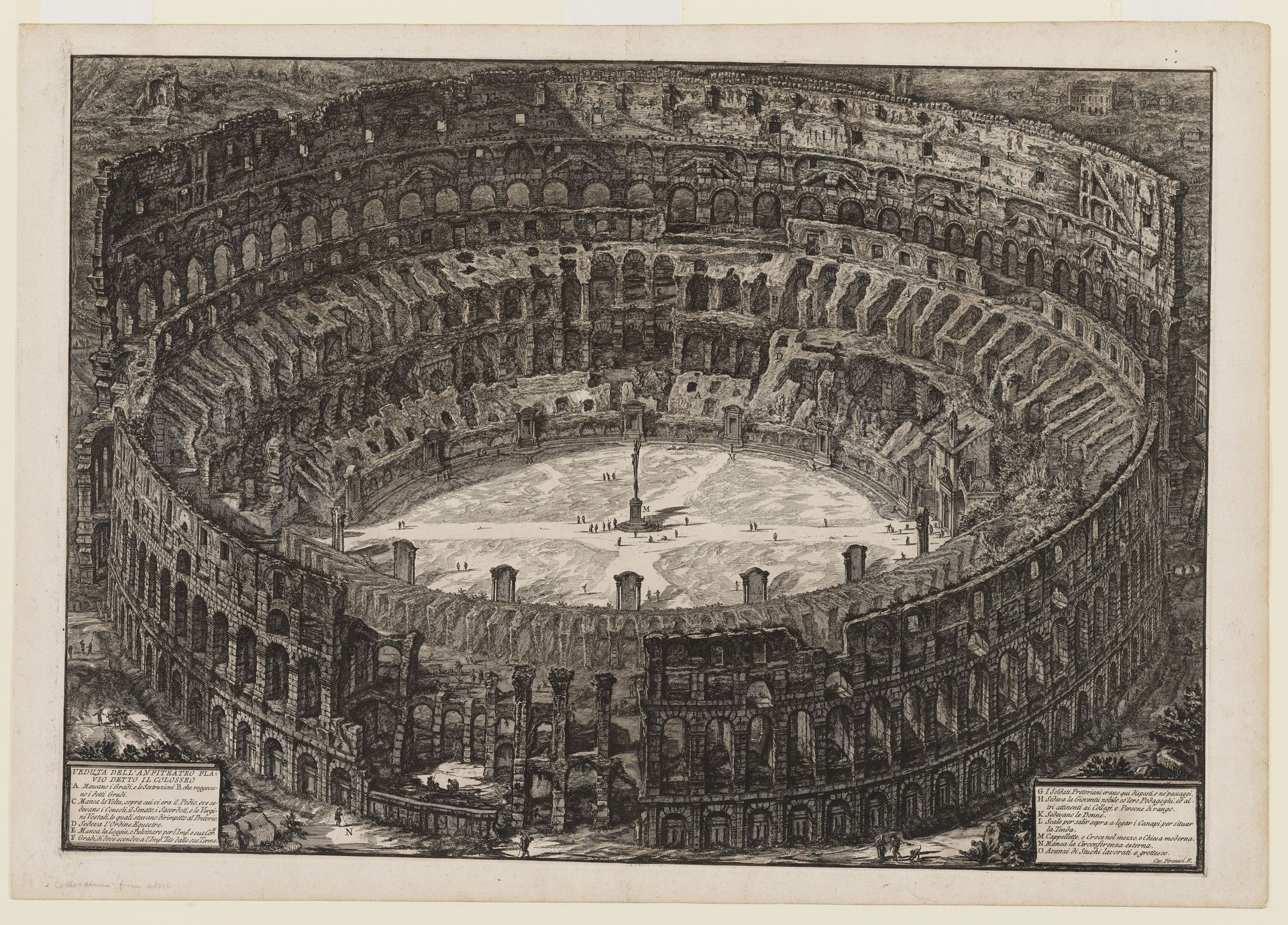 View of Flavian Amphitheater by Giovanni Battista Piranesi