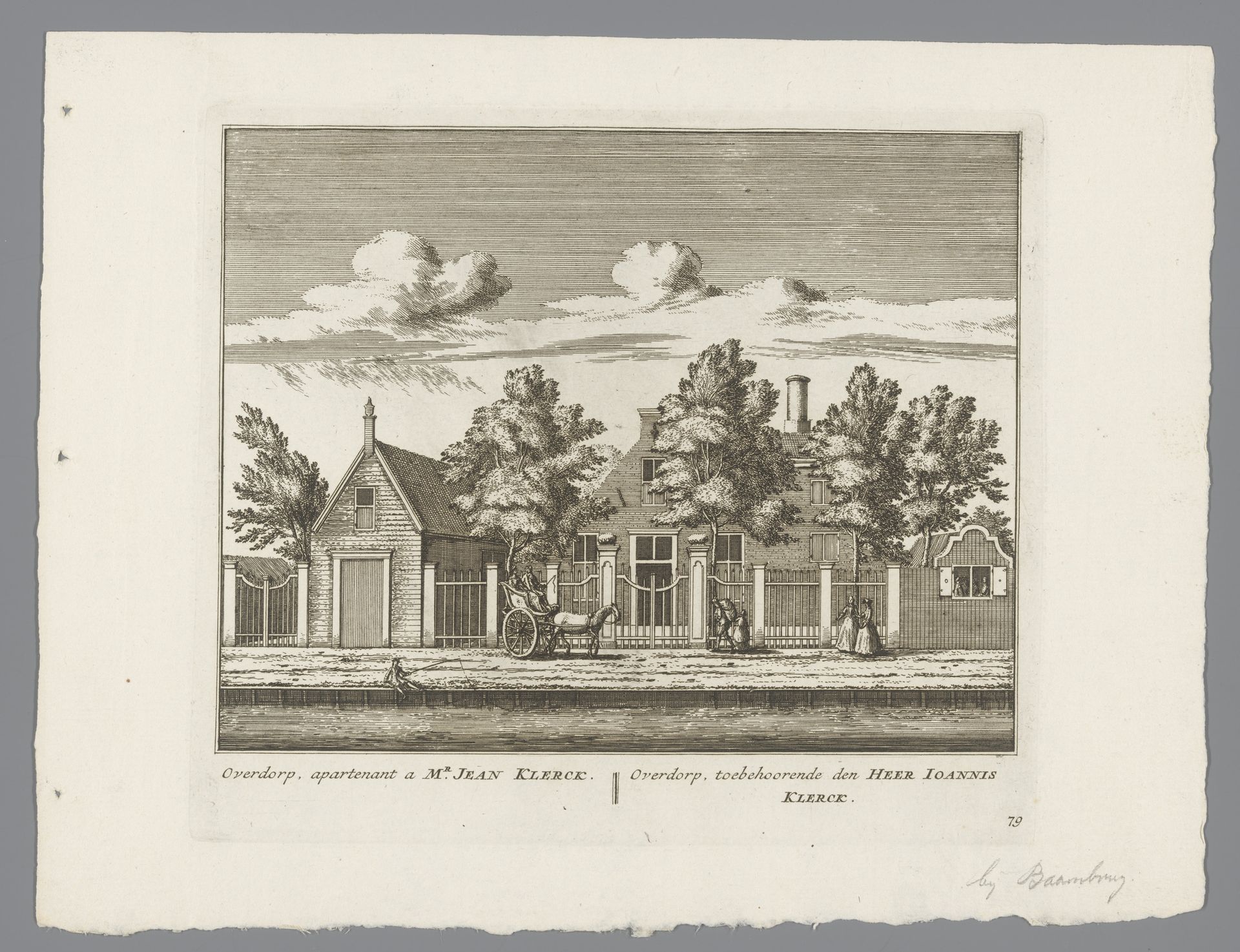 Gezicht op de buitenplaats Overdorp, in Baambrugge by Abraham Rademaker