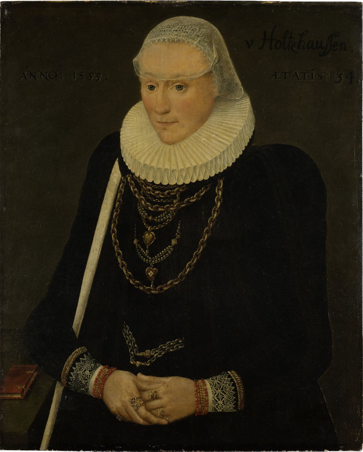 Portrait of Margaretha Völker, née Holzhausen by Anonymous