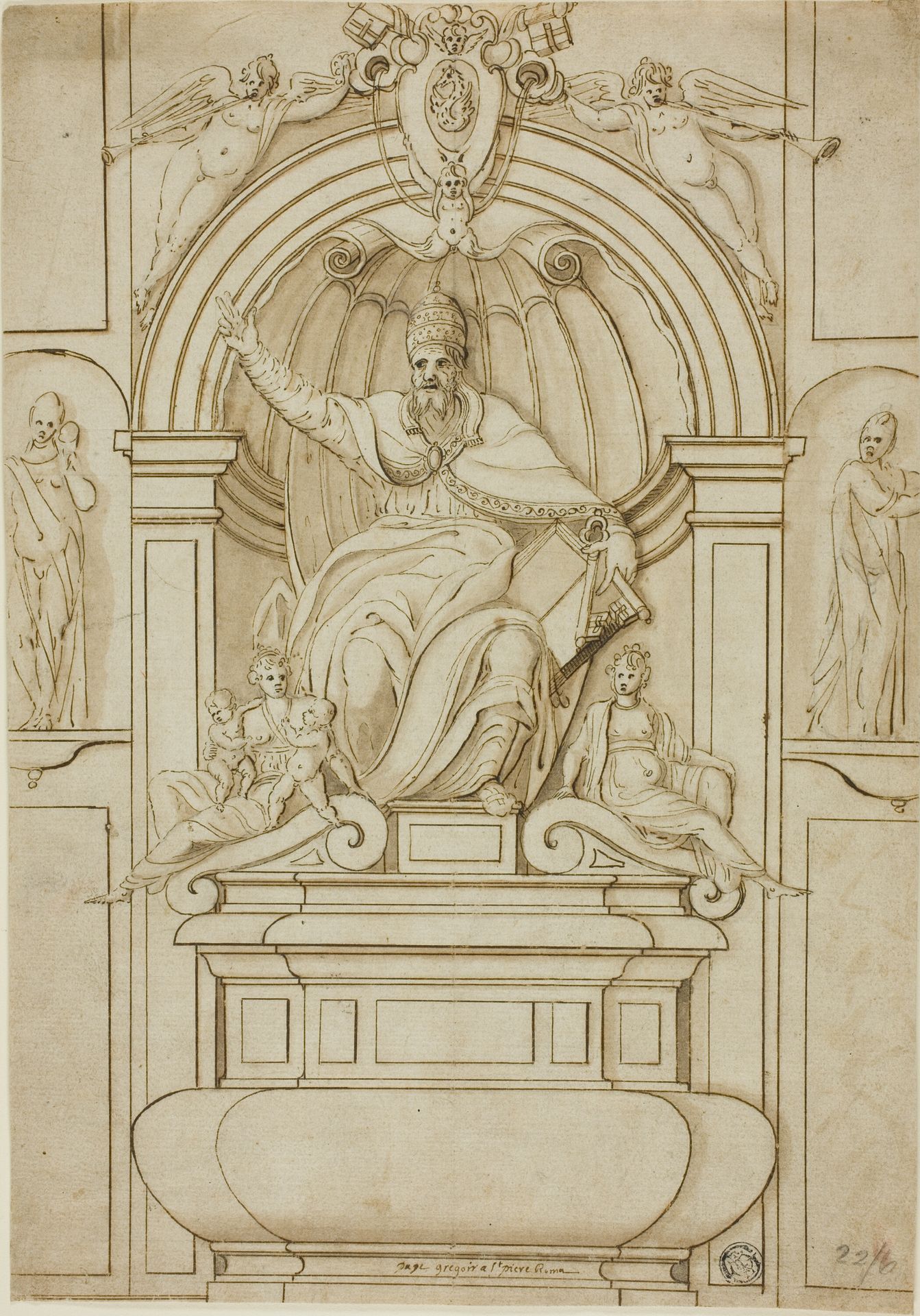 Tomb of Pope Gregory XIV in Saint Peter's by Anonymous