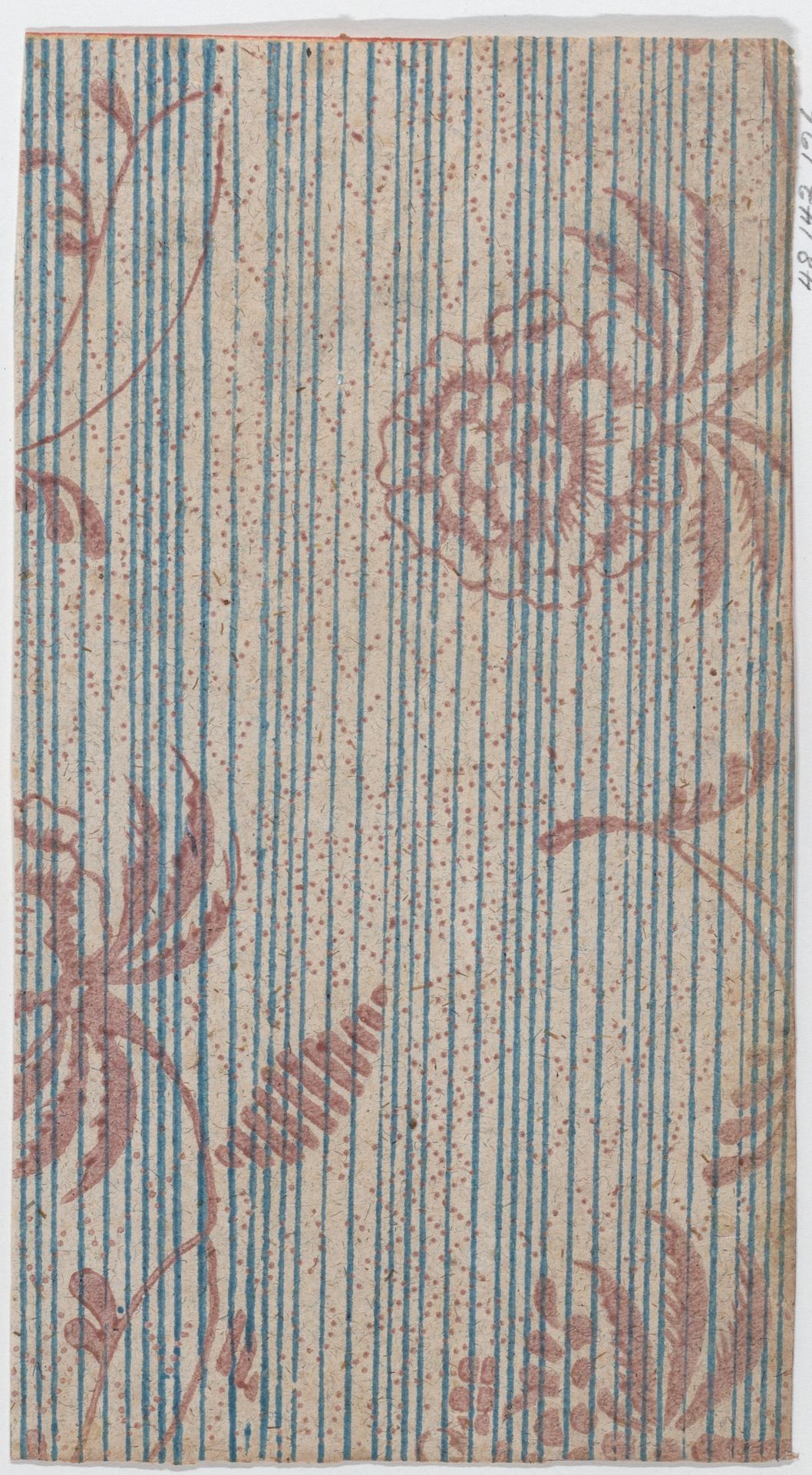 Sheet with two borders with an overall dot pattern by Anonymous