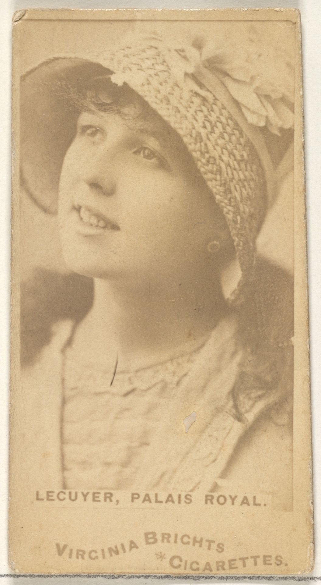 Lecuyer, Palais Royal, from the Actors and Actresses series (N45, Type 1) for Virginia Brights Cigarettes by Allen & Ginter