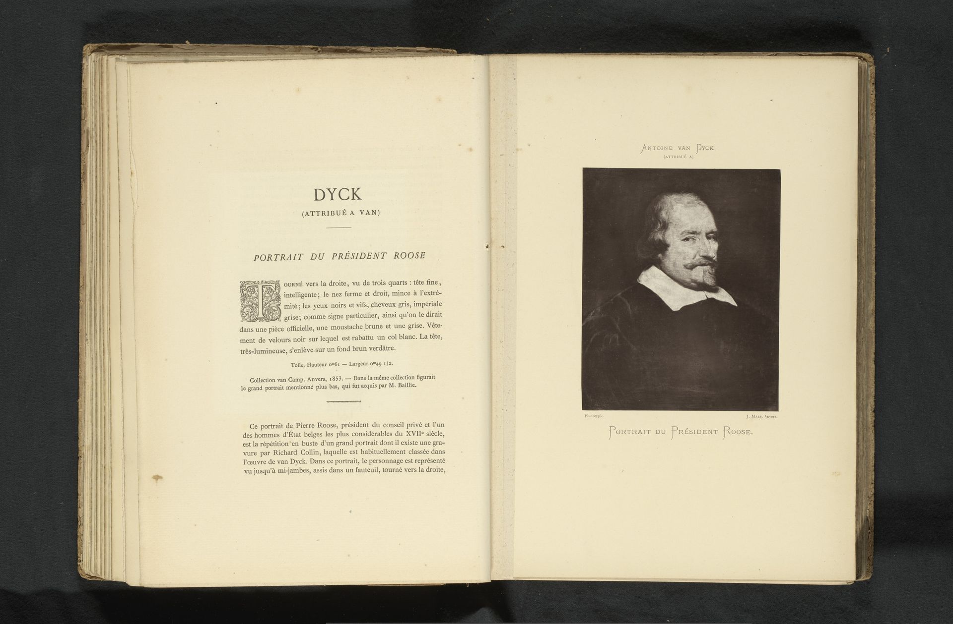 Reproductie van een geschilderd portret van Peter Roose, toegeschreven aan Anthony van Dyck by Joseph Maes