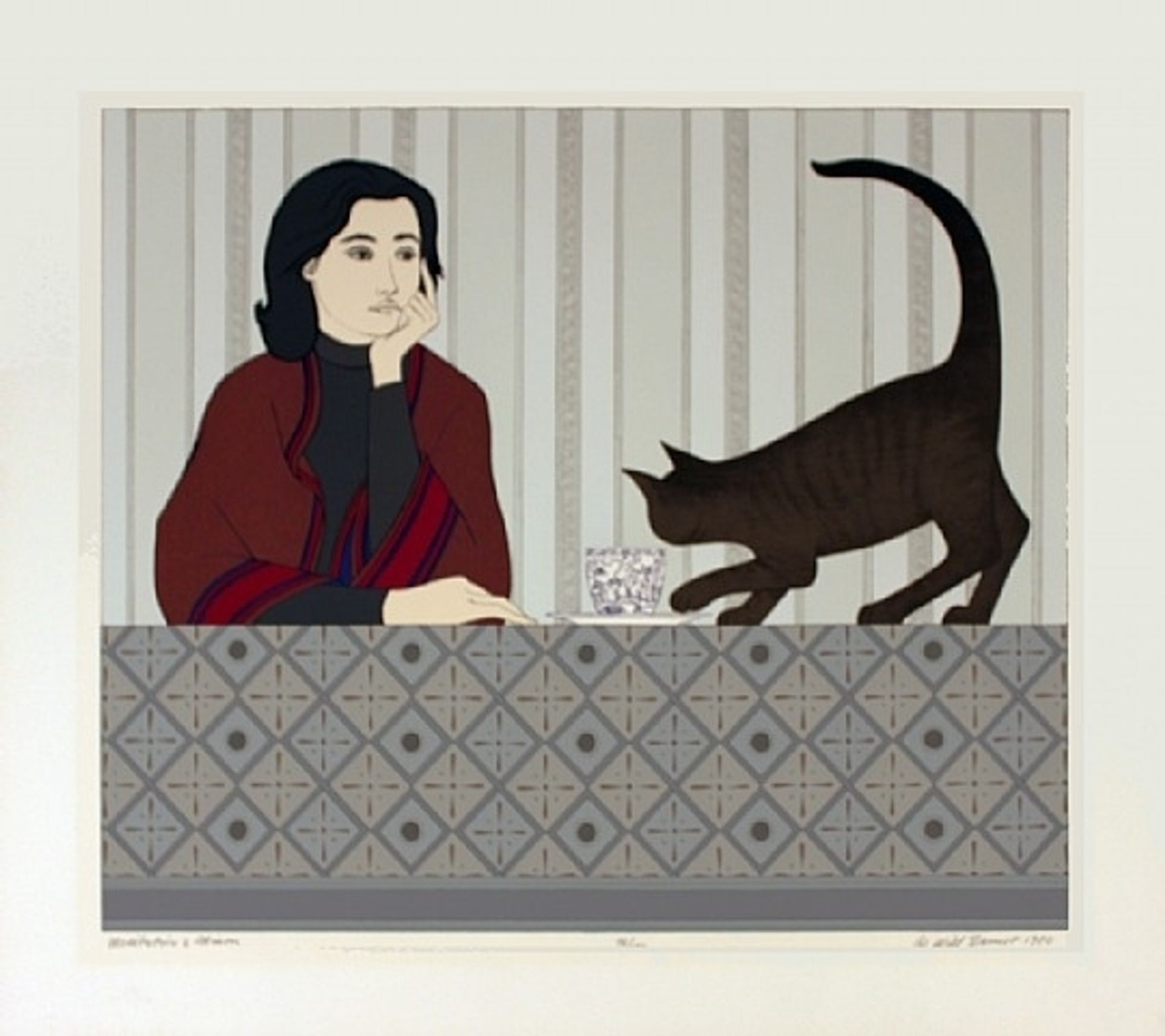 Meditation and Minou by Will Barnet