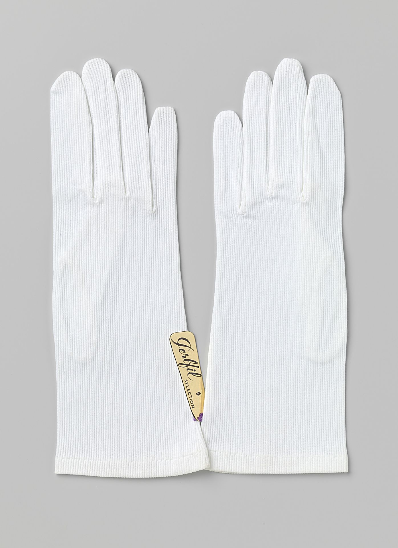 Handschoen van wit katoen by perlfil