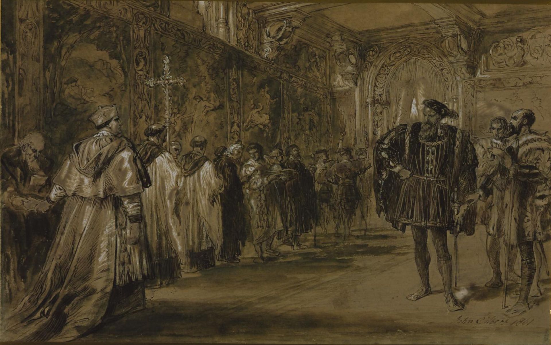 Cardinal Wolsey and the Duke of Buckingham by  Sir John Gilbert