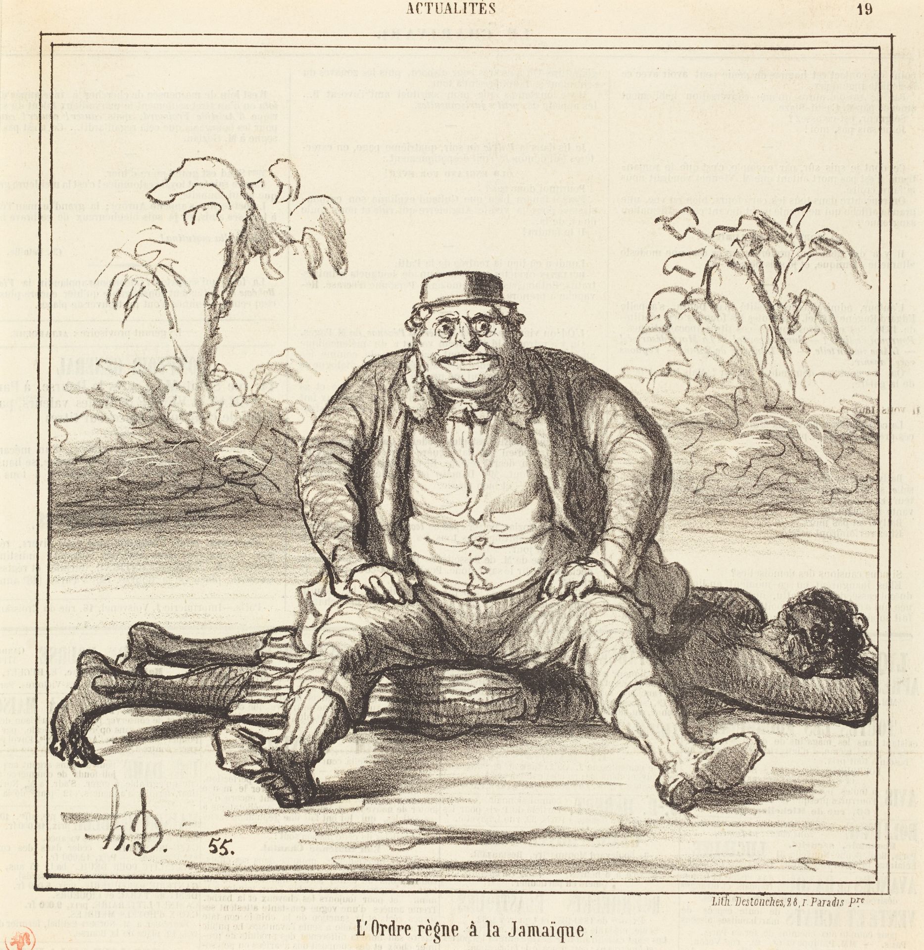 L'Ordre règne à la Jamaique by Honoré Daumier