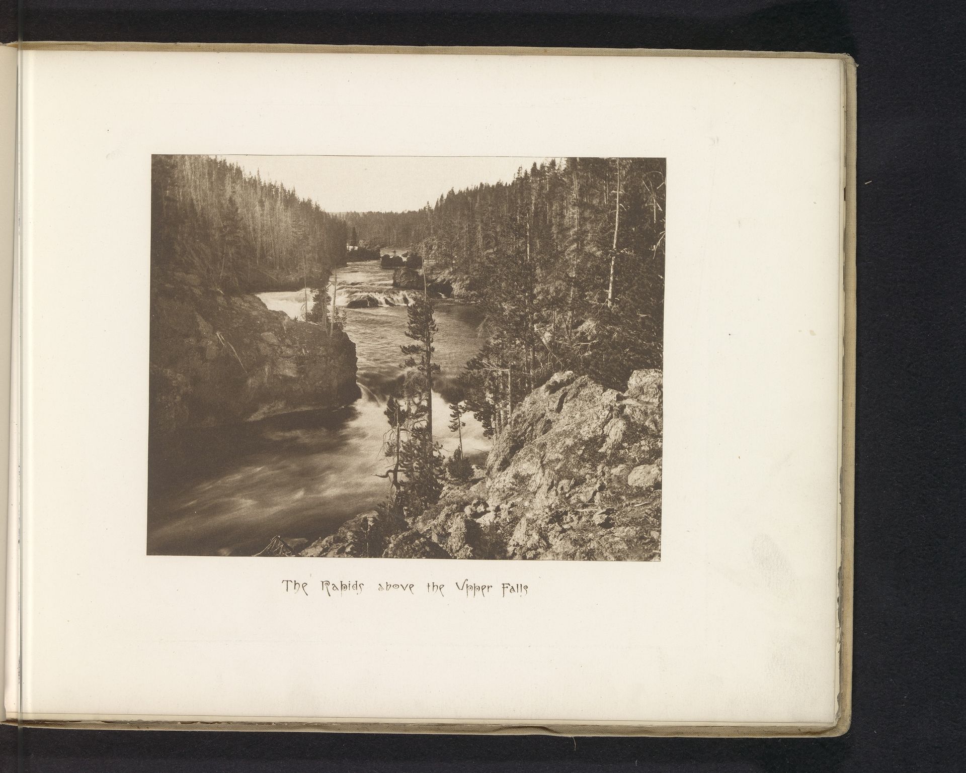 The rapids above the Upper Falls by Frank Jay Haynes