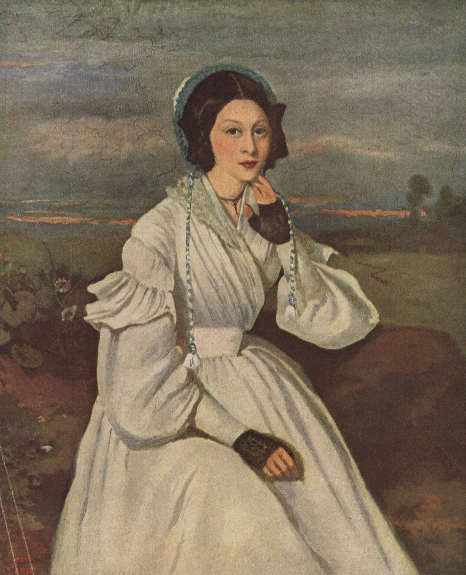 Portrait of Louise Claire Sennegon, future Madame Charmois by Camille Corot