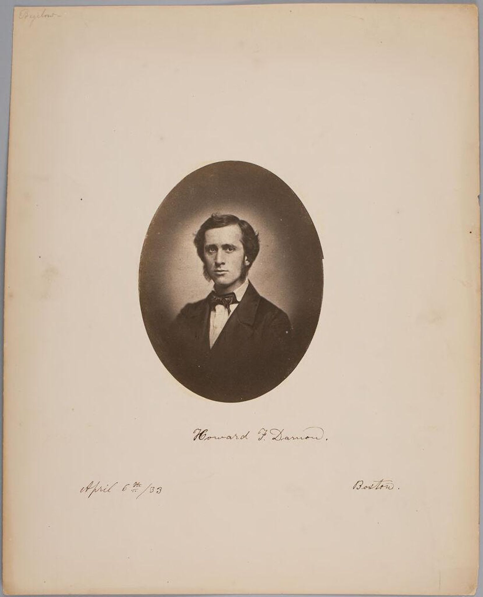 Howard Franklin Damon, Boston (1833-1884) by John Adams Whipple