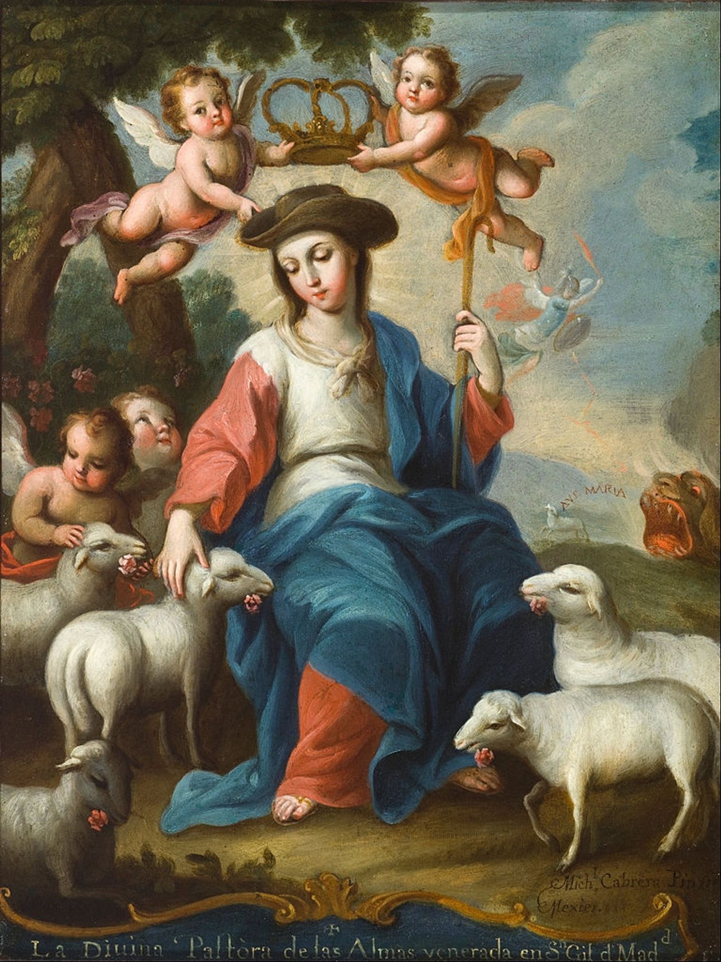The Divine Shepherdess by Miguel Cabrera
