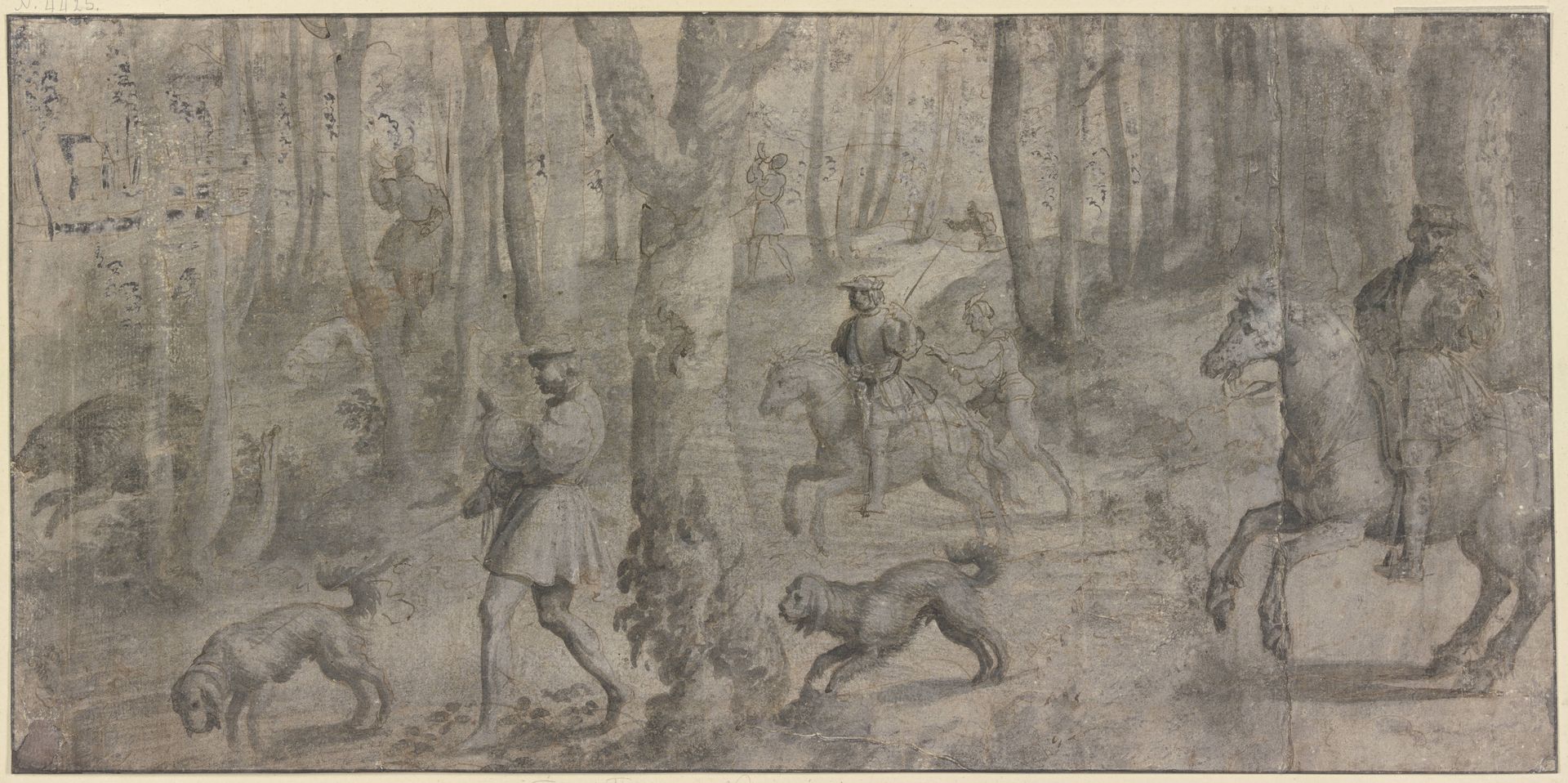 Boar hunt by Titian