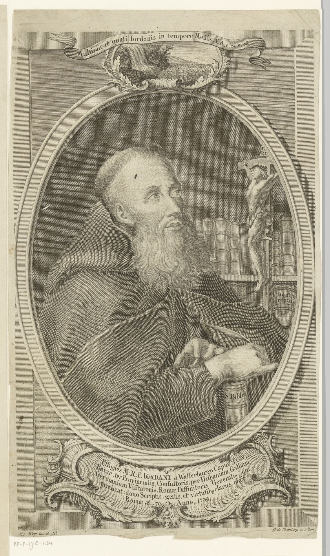 Portret van Jordan von Wasserburg by Gottfried von Steinberg