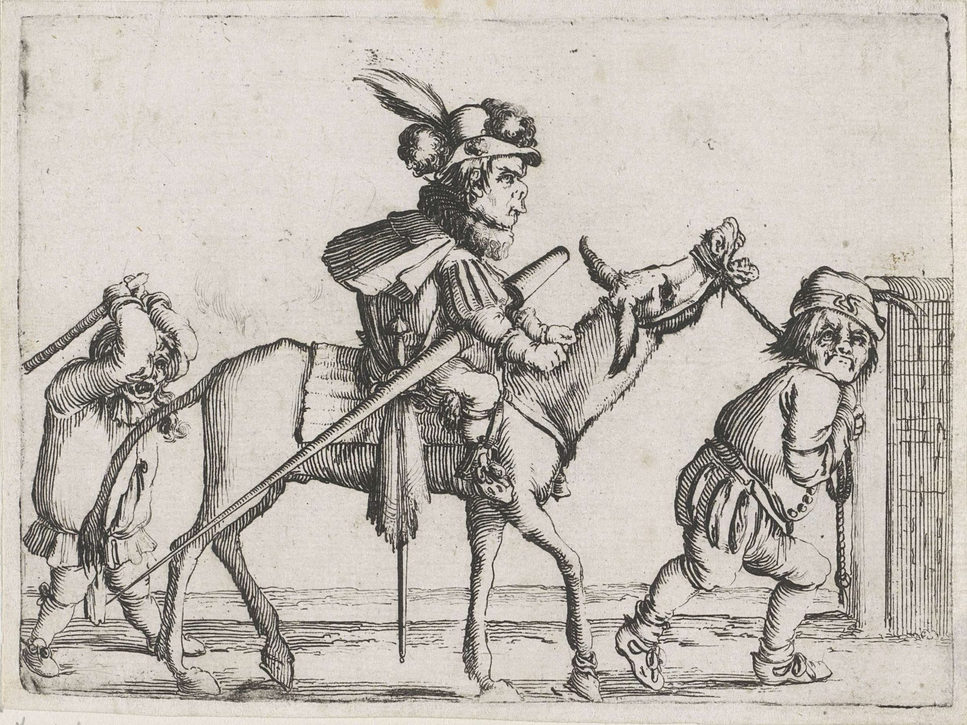 Dwergen en een ezel by Stefano della Bella