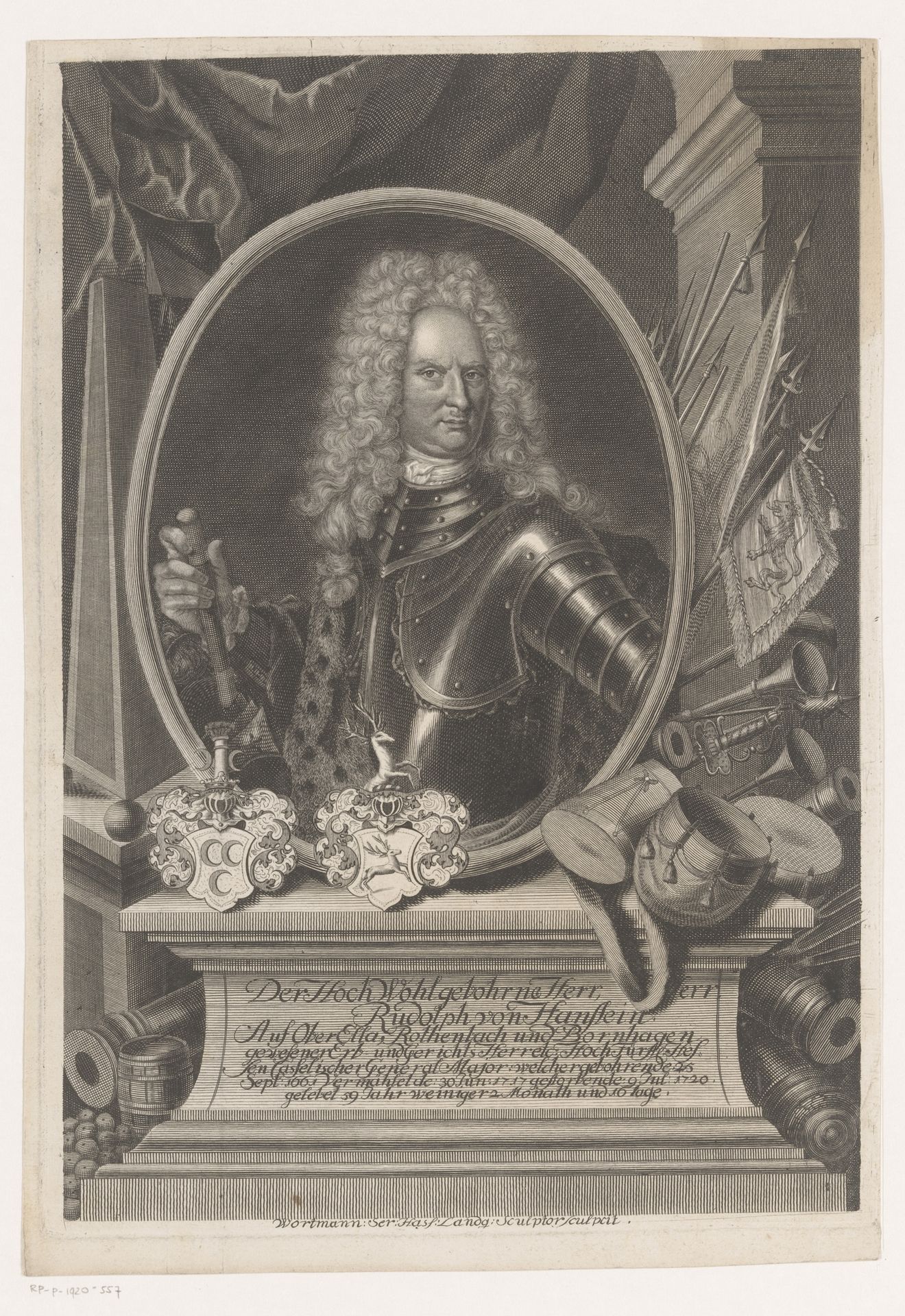 Portret van Rudolf von Hanstein by Christian Albrecht Wortmann