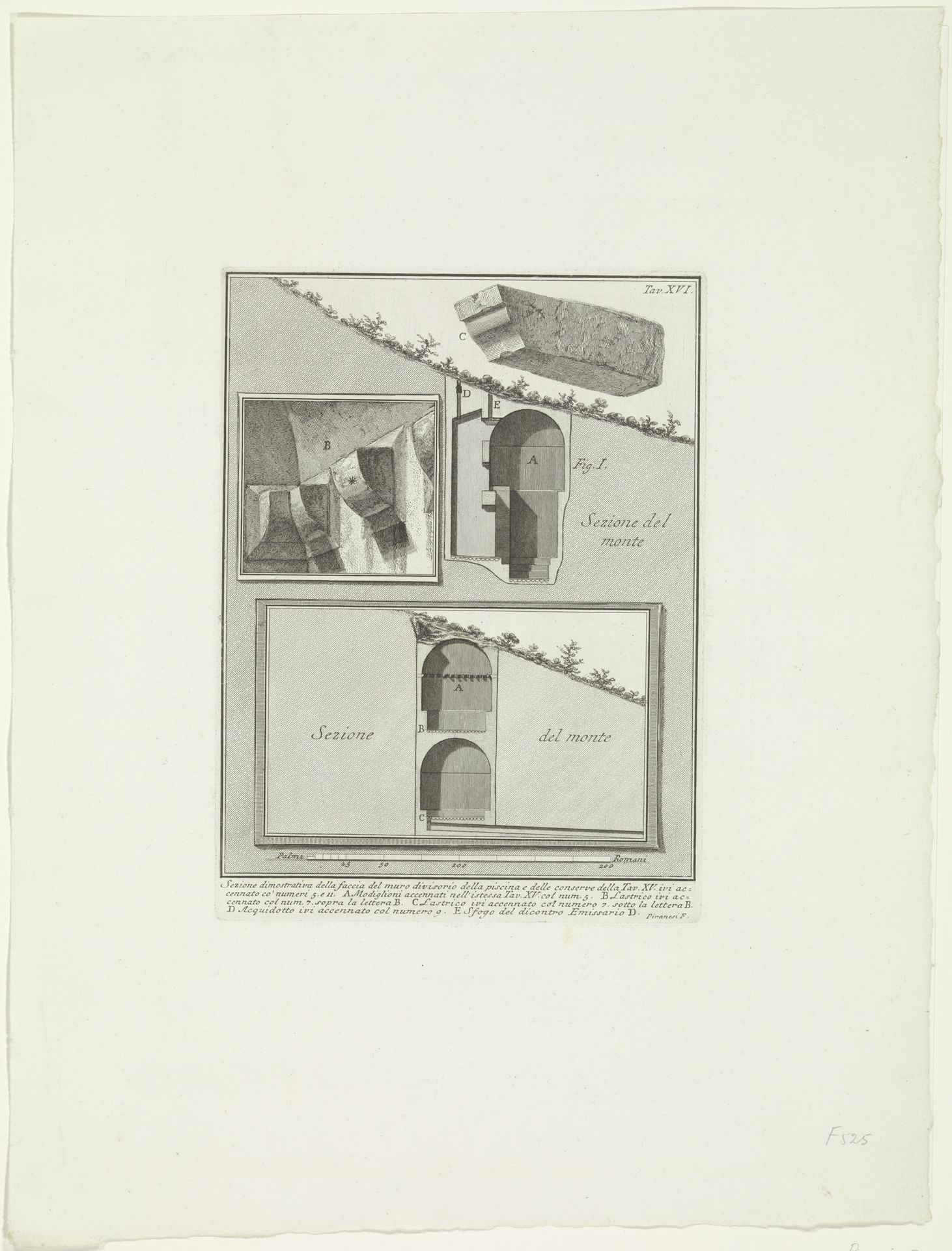 Scheidingsmuur in een waterreservoir in de Albaanse Heuvels by Giovanni Battista Piranesi