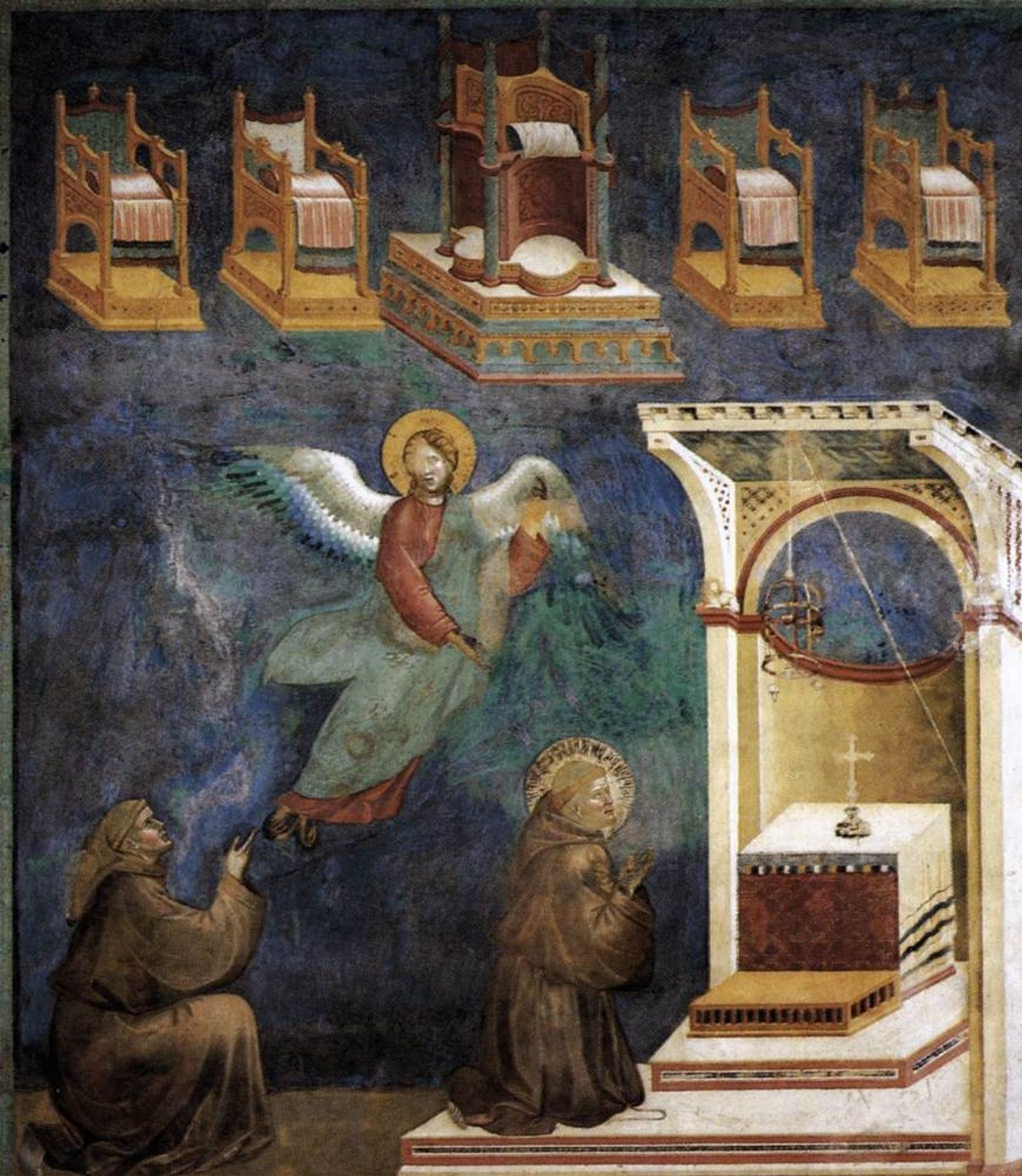 The Vision of the Thrones by Giotto