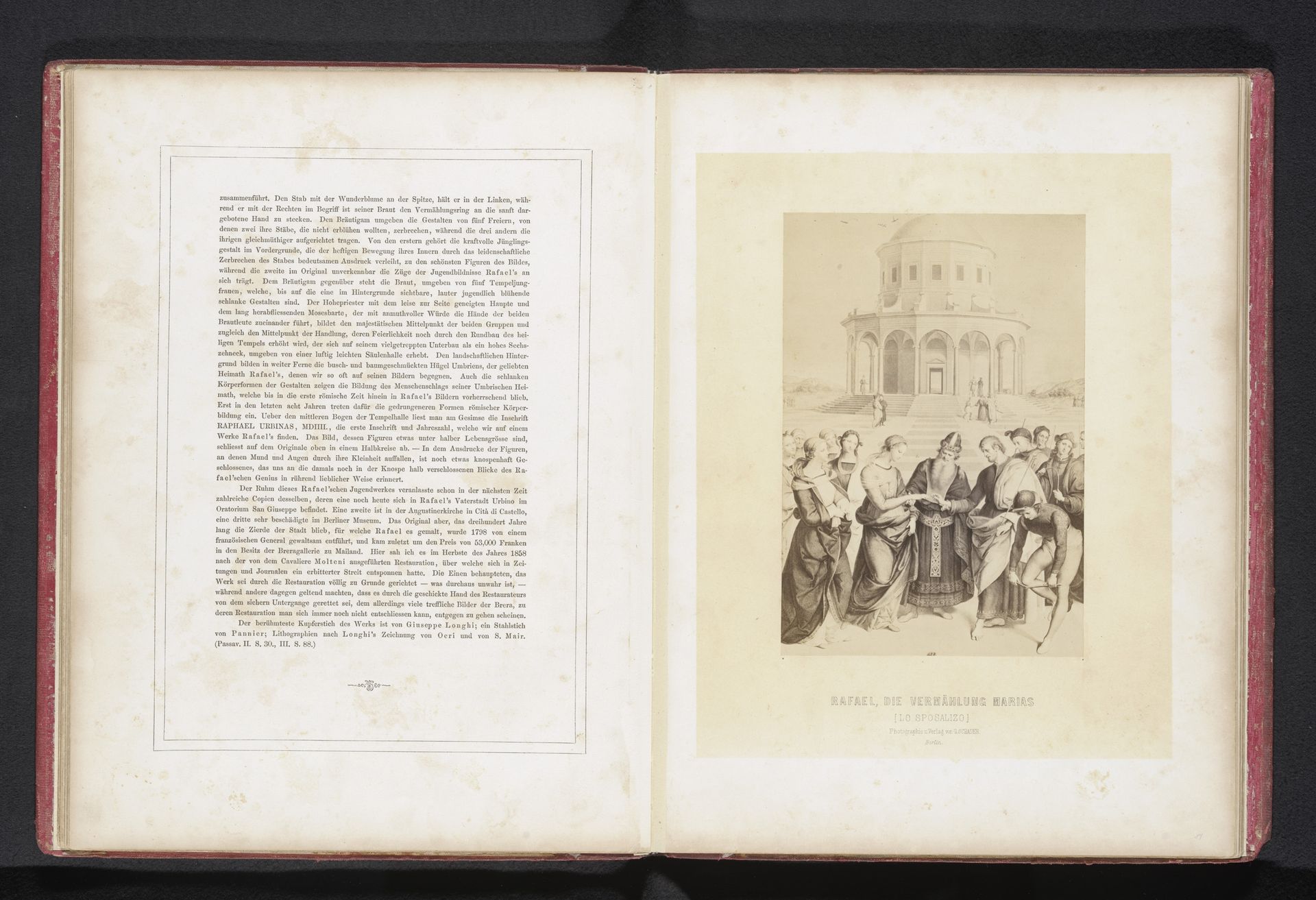 Fotoreproductie van Het huwelijk van de Maagd Maria door Rafaël by Gustav Schauer