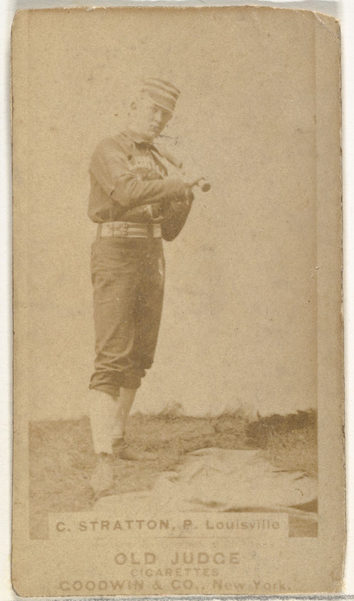 Chilton Scott Stratton, Pitcher, Louisville Colonels, from the Old Judge series (N172) for Old Judge Cigarettes by Goodwin & Company