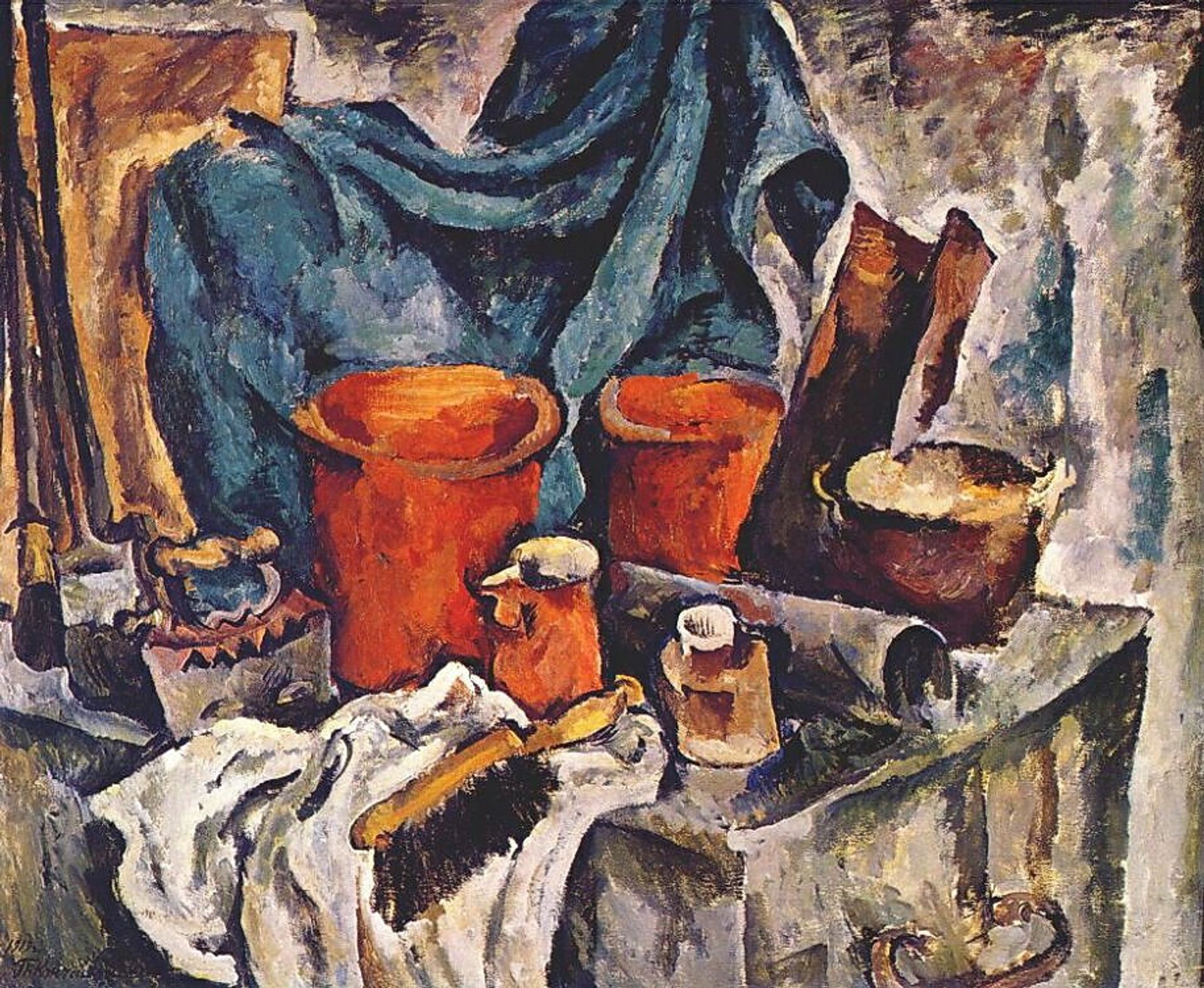 Chest and pottery by Pyotr Konchalovsky