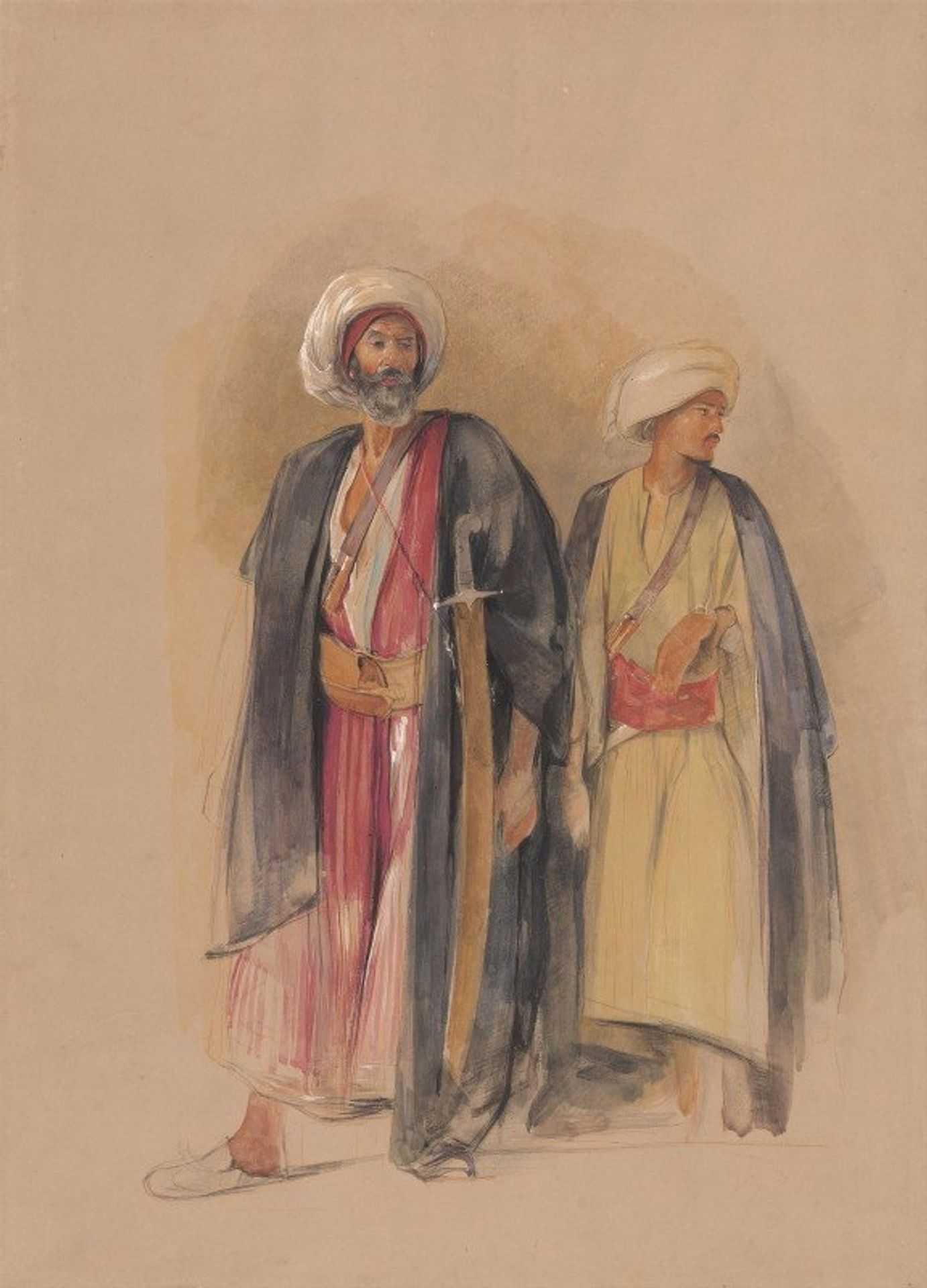Sheik Hussein Of Gebel Tor And His Son by John Frederick Lewis