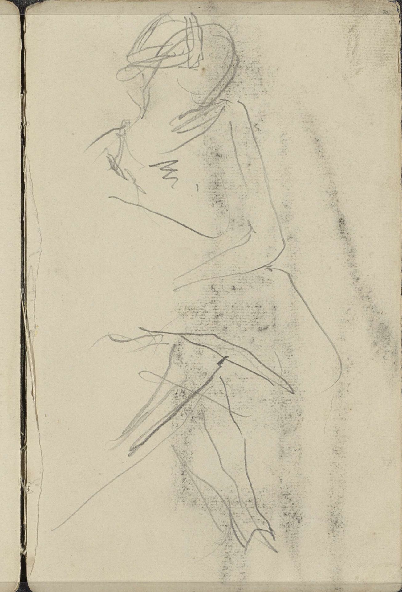Zittende vrouw by George Hendrik Breitner