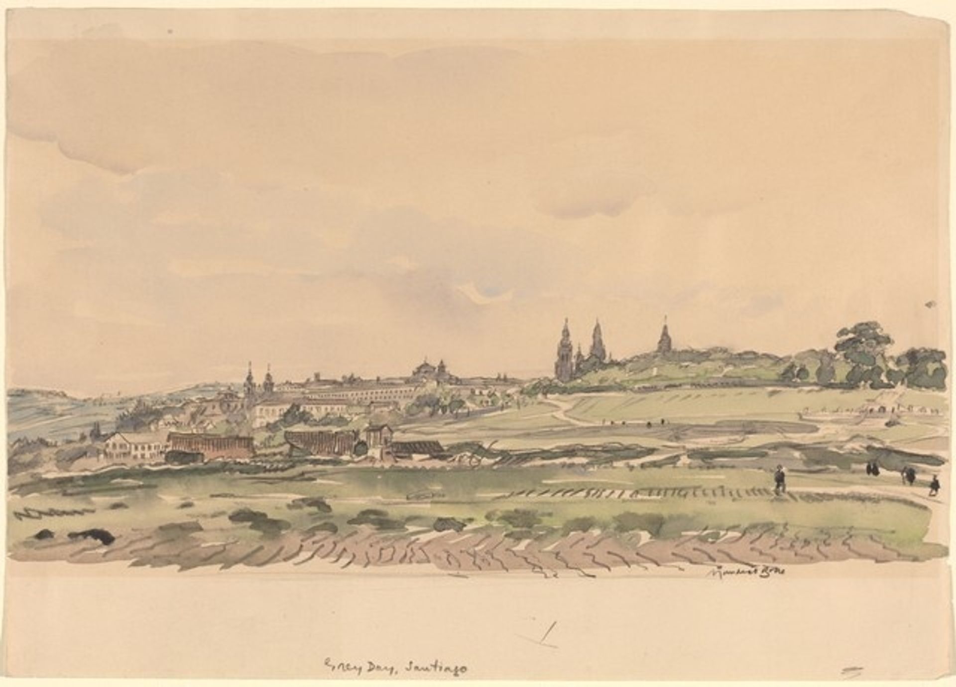 Gray Day, Santiago by Muirhead Bone