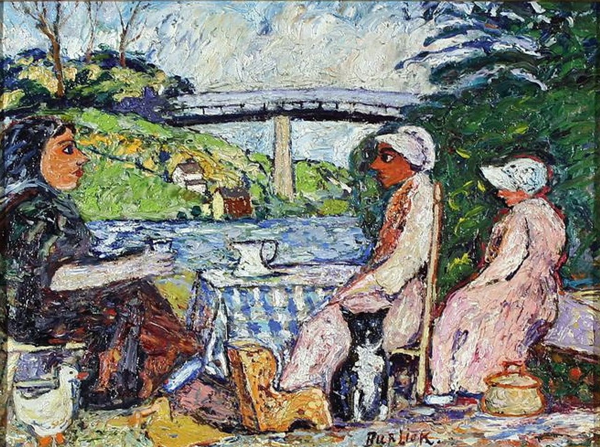 Women at Tea by David Burliuk