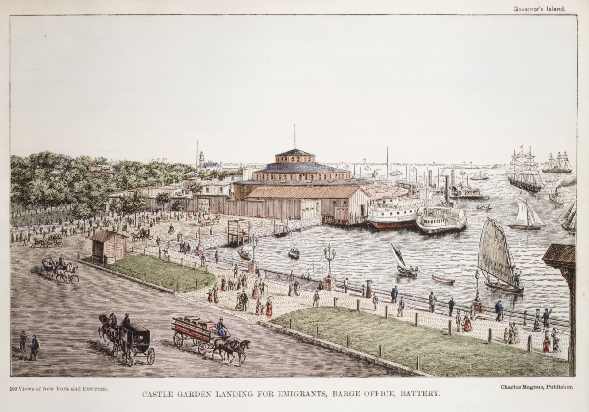 Castle Garden Landing for Emigrants, Barge Office, Battery by Charles Magnus & Company
