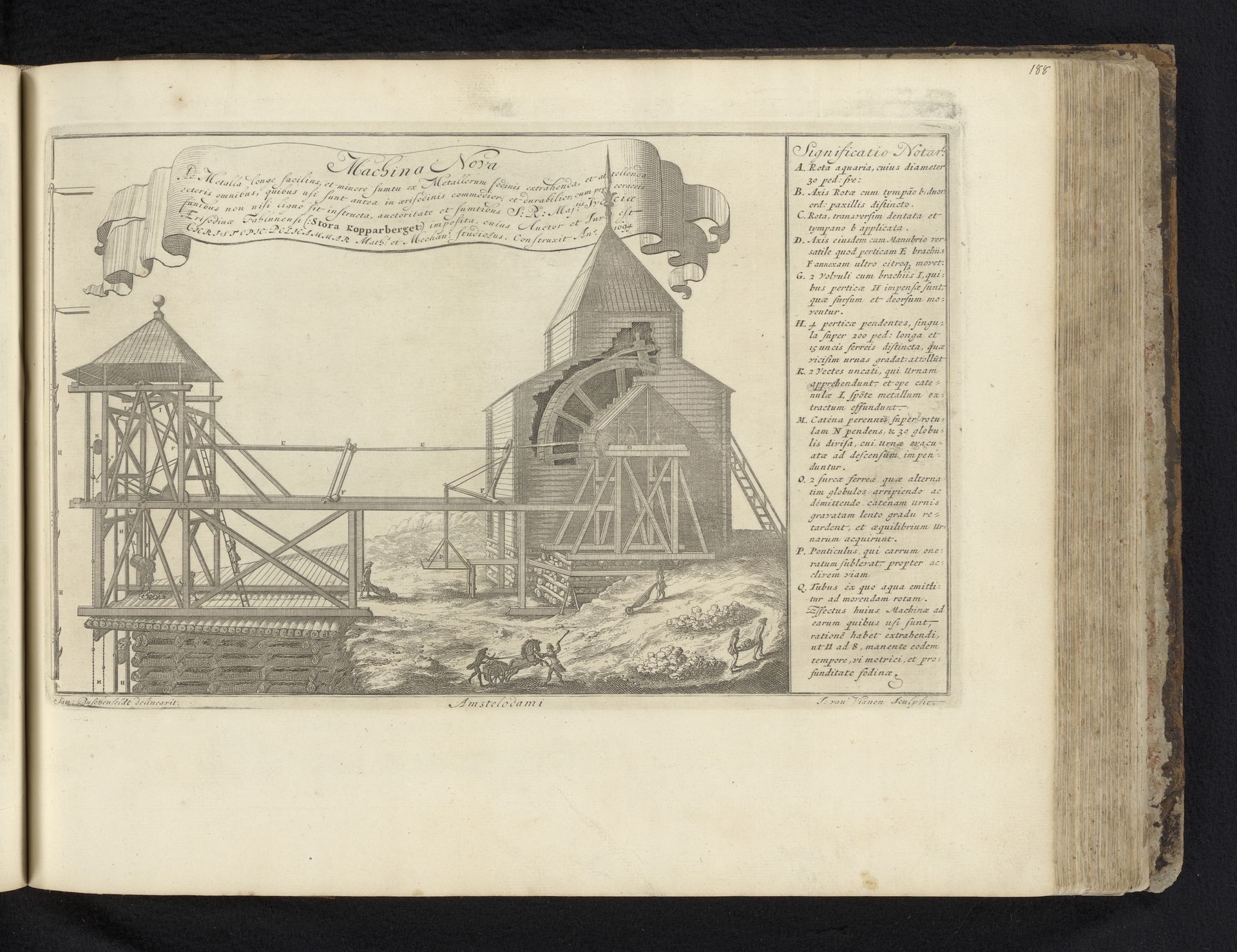 Nieuwe kraan van de kopermijn bij Falun by Jan van Vianen