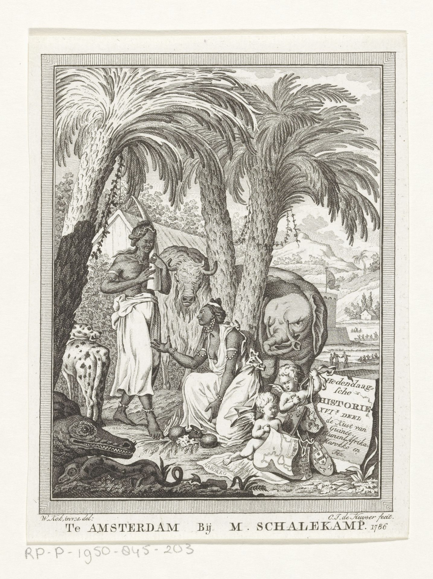 Allegorie op Noord- en Midden-Afrika by Carel Jacob de Huyser