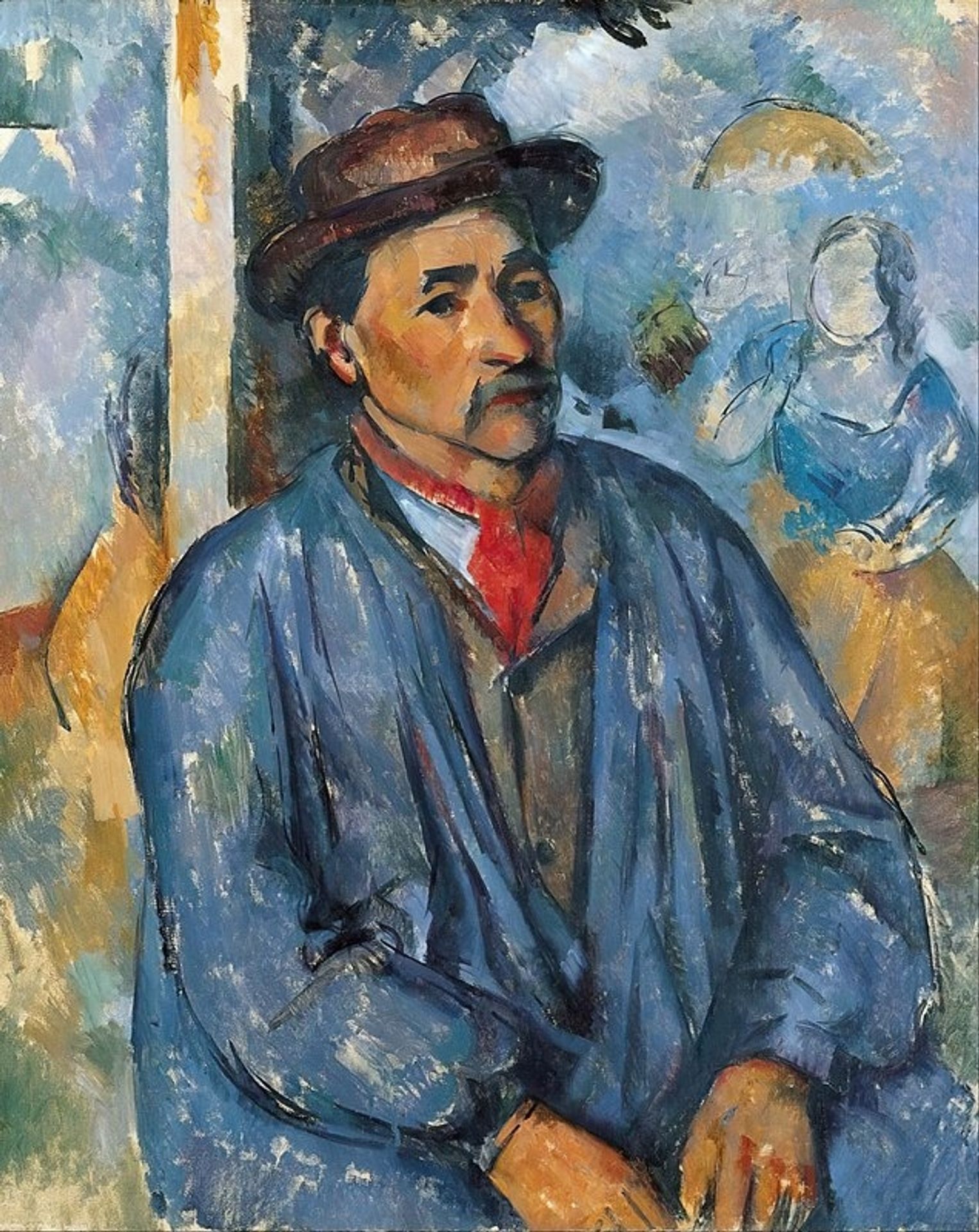 Man in a Blue Smock by Paul Cézanne