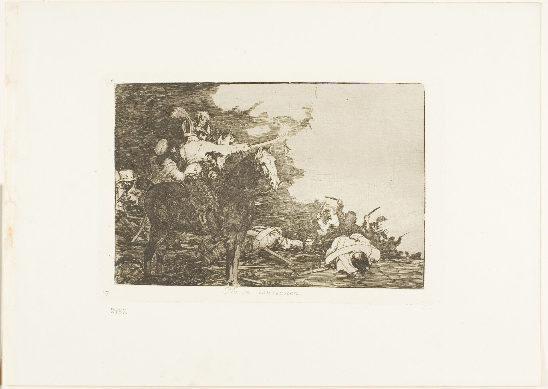 They Do Not Agree, plate 17 from The Disasters of War by Francisco de Goya