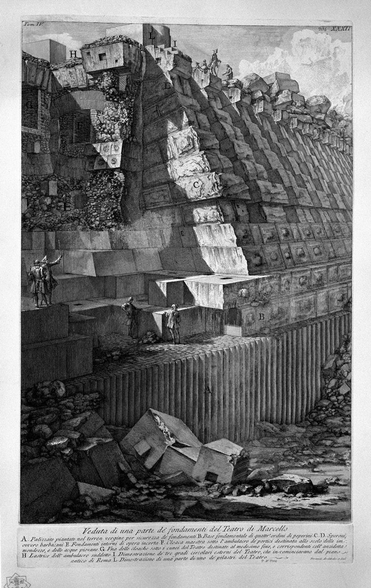 The Roman antiquities, t. 4, Plate XXXII. Following the above table. by Giovanni Battista Piranesi
