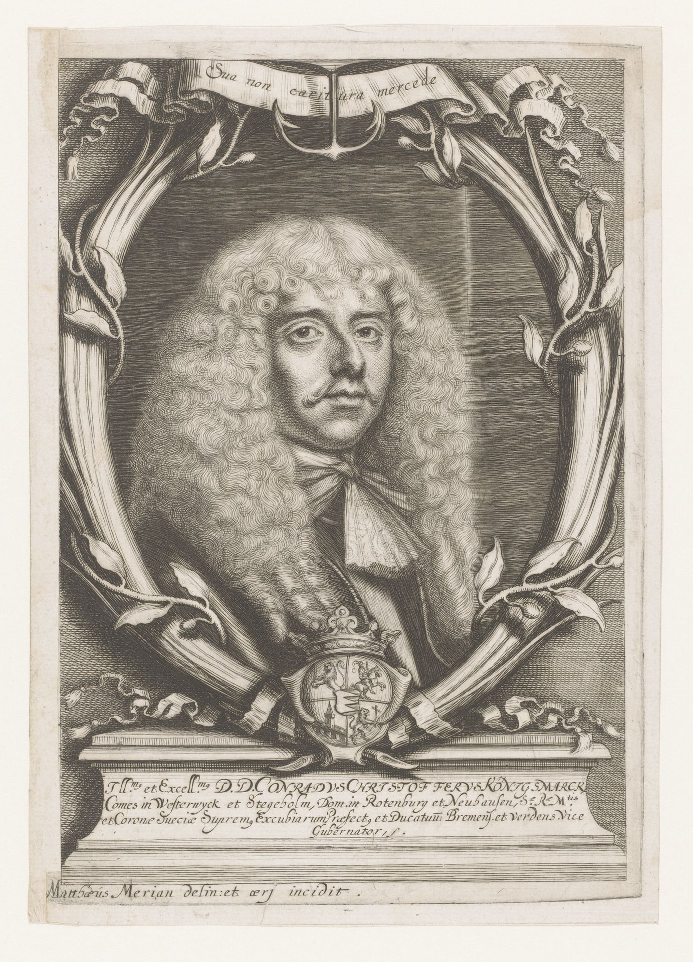 Portret van Kurt Christoph von Königsmarck by Matthäus (II) Merian