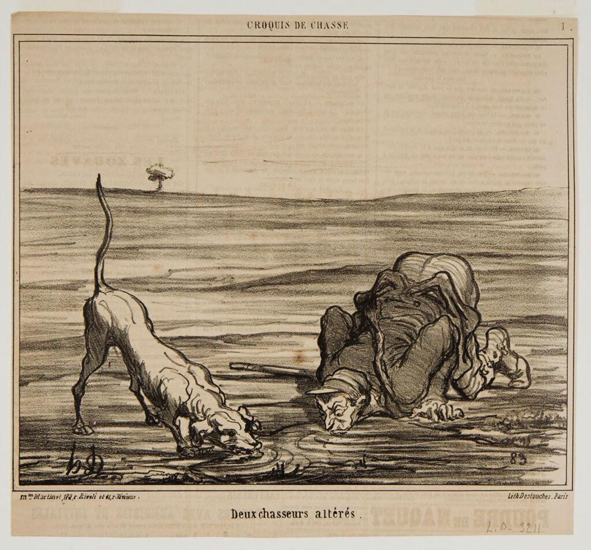 Two Altered Hunters by Honoré Daumier
