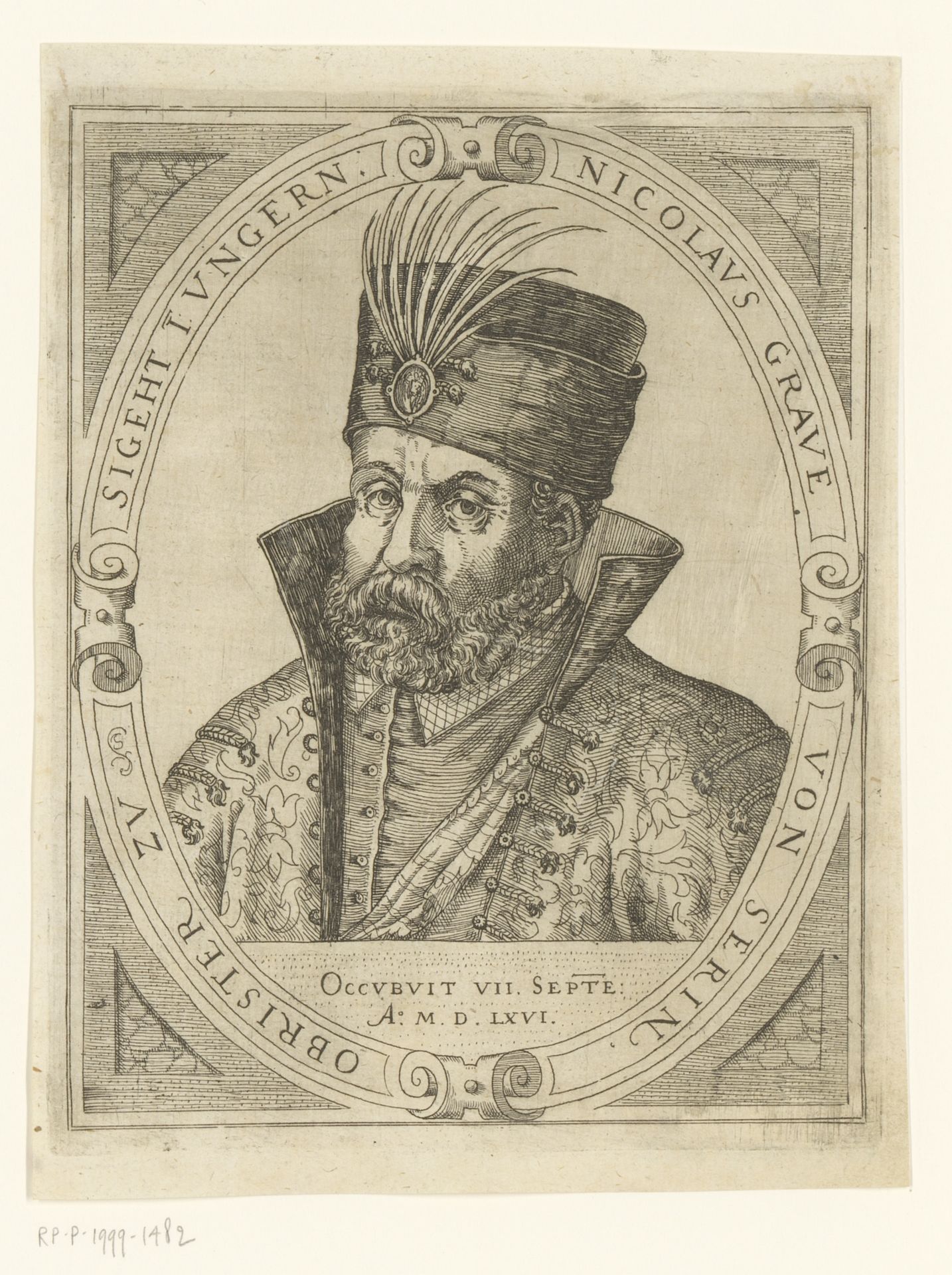 Portret van Nikola Zrinski by Hans Sibmacher