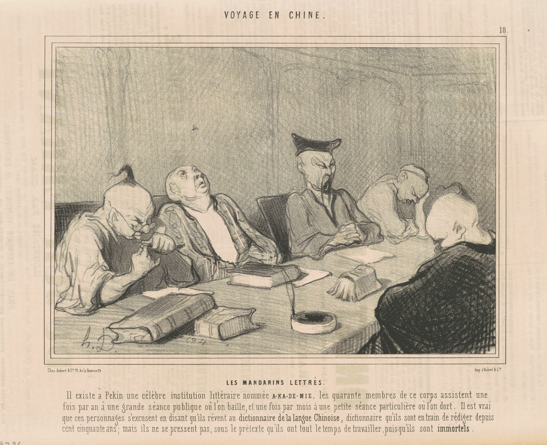 Les mandarins lettrés by Honoré Daumier