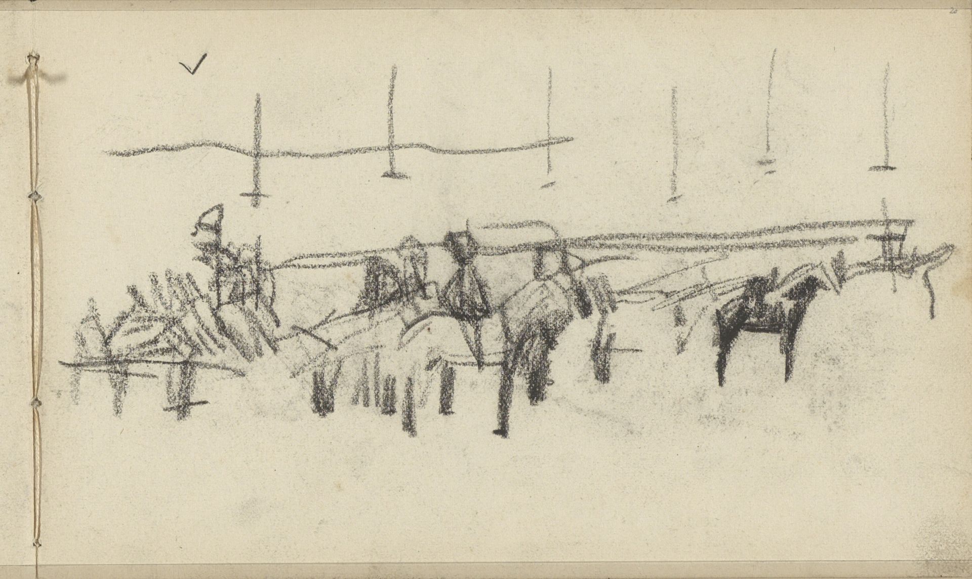 Landschap met soldaten en paarden by George Hendrik Breitner