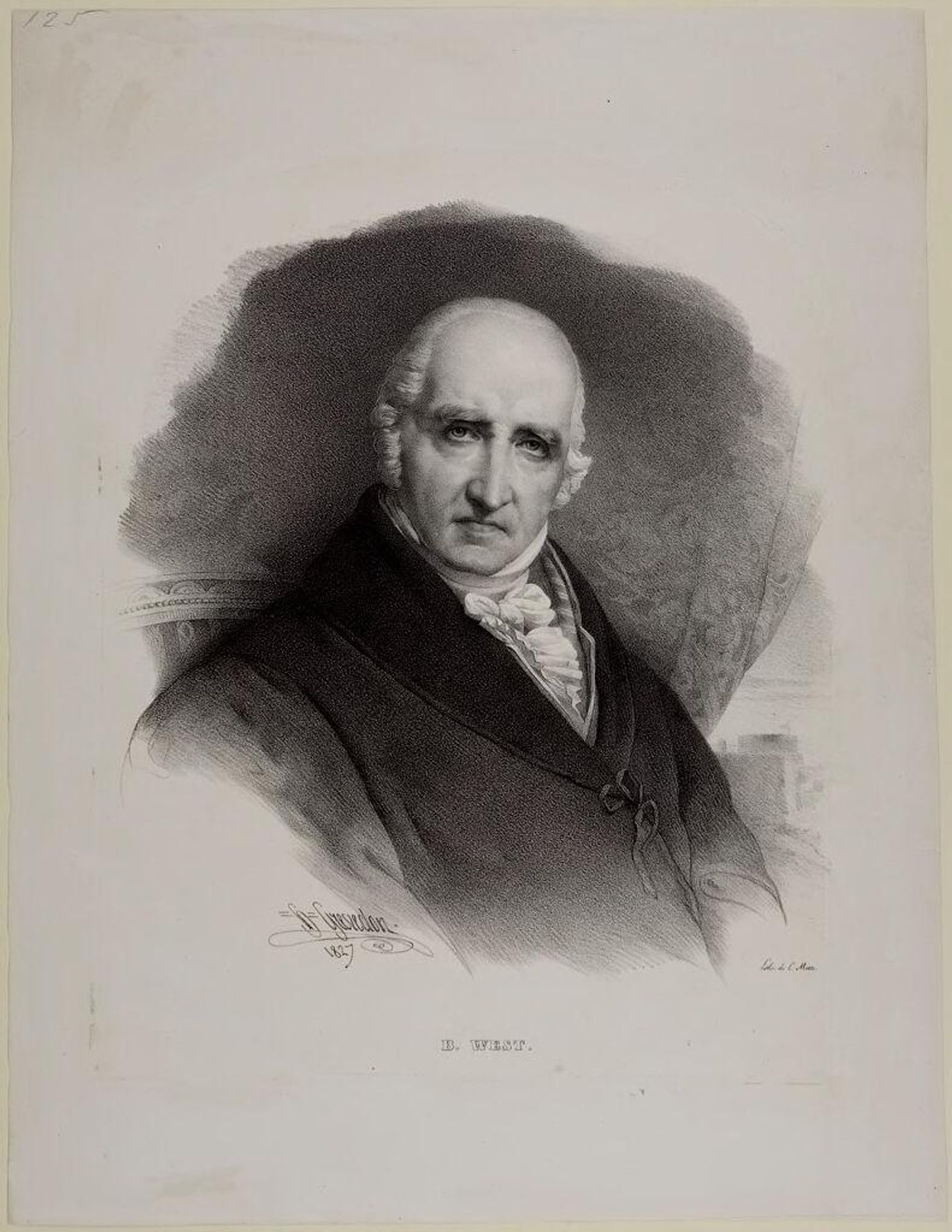 Benjamin West by Pierre Louis Henri GrÃ©vedon