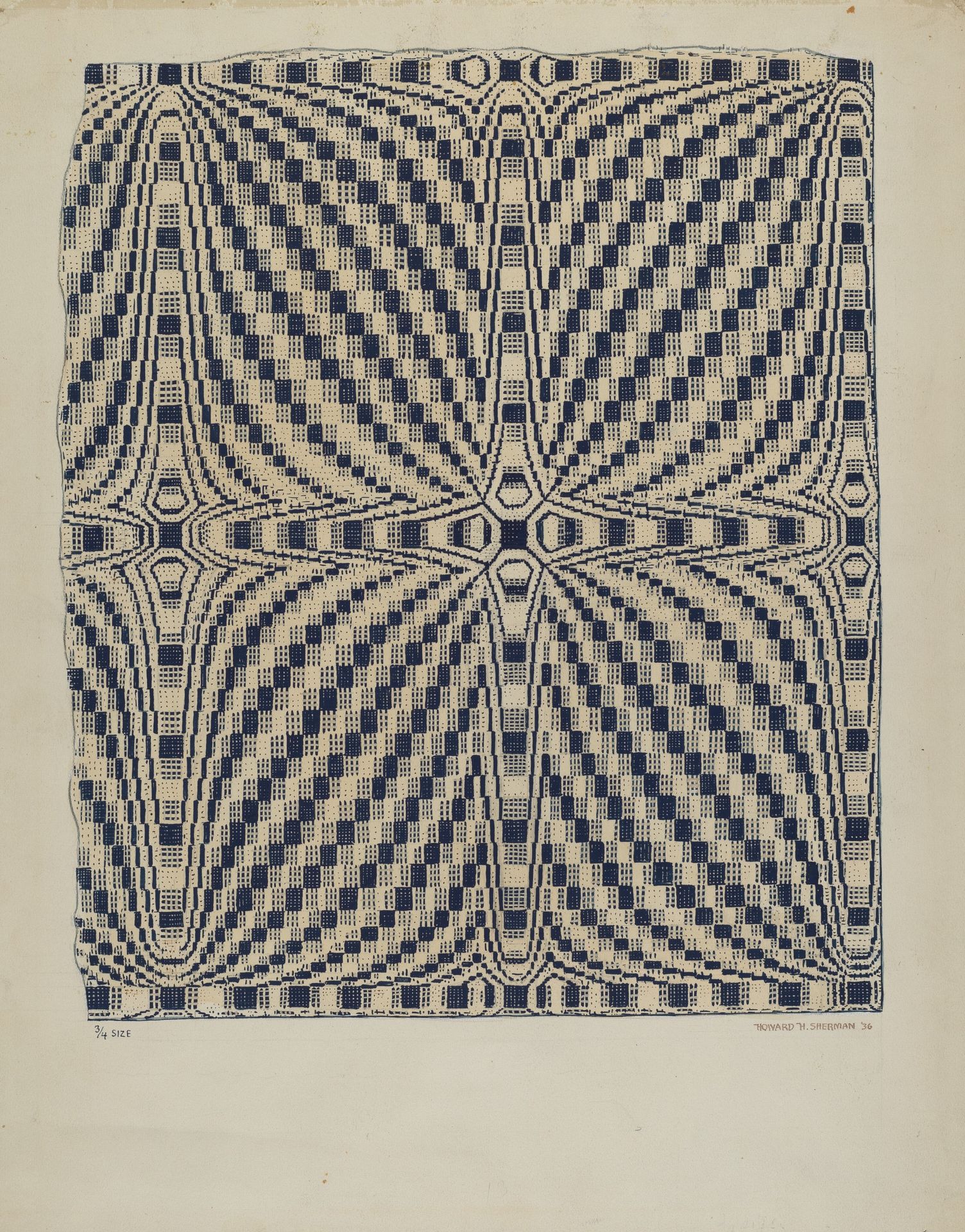 Handwoven Coverlet by Howard H. Sherman