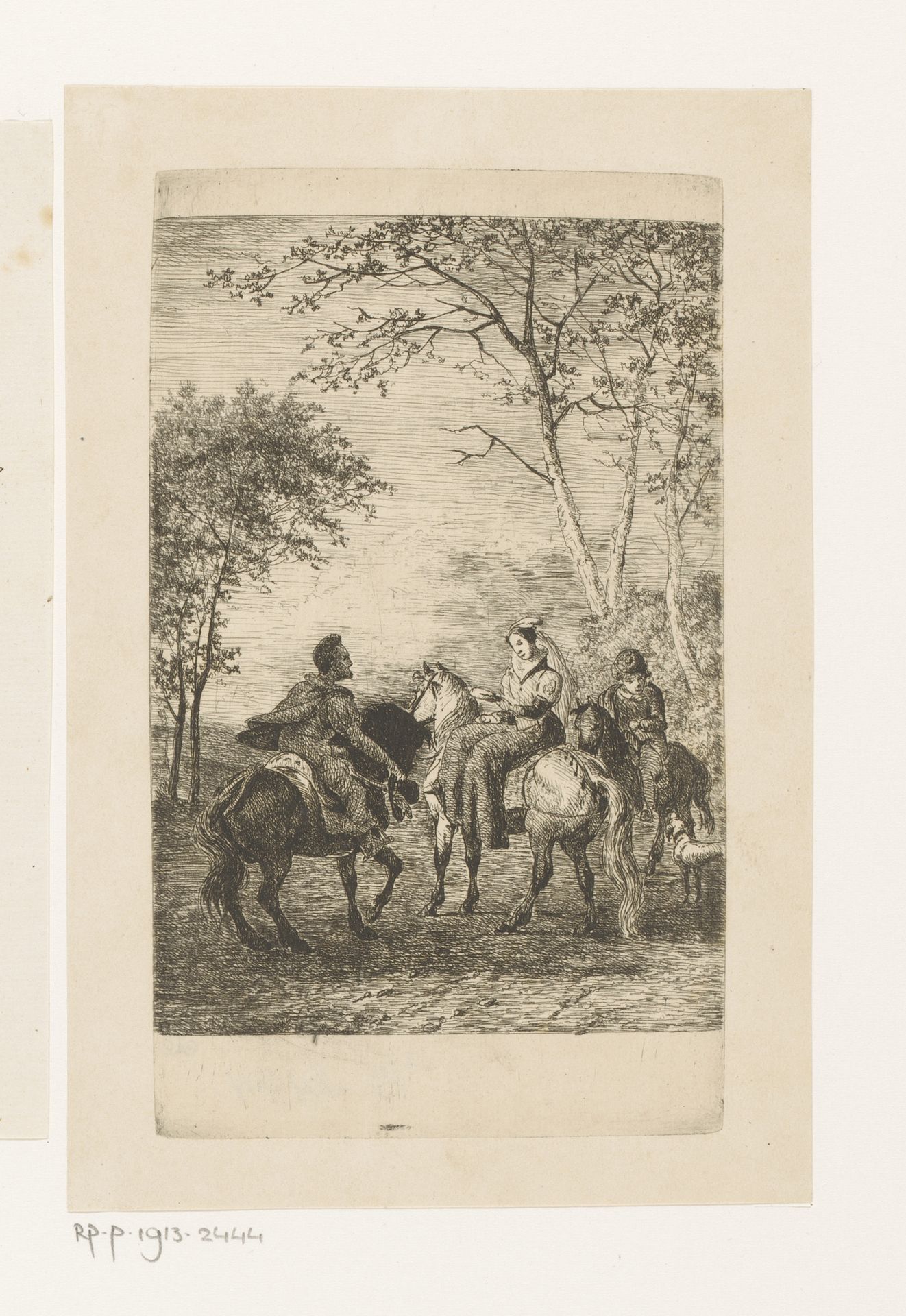 Ontmoeting in het bos by Hendrik Jozef Franciscus van der Poorten