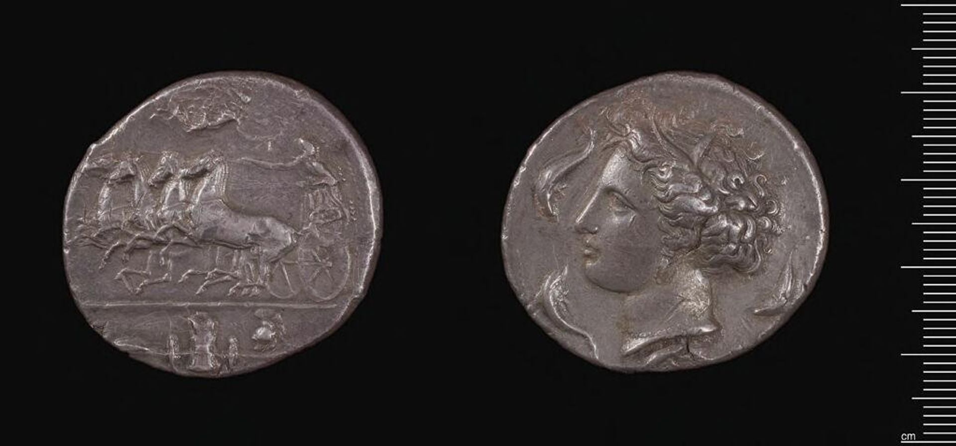 Decadrachm of Syracuse of the Euainetos type by Euainetos