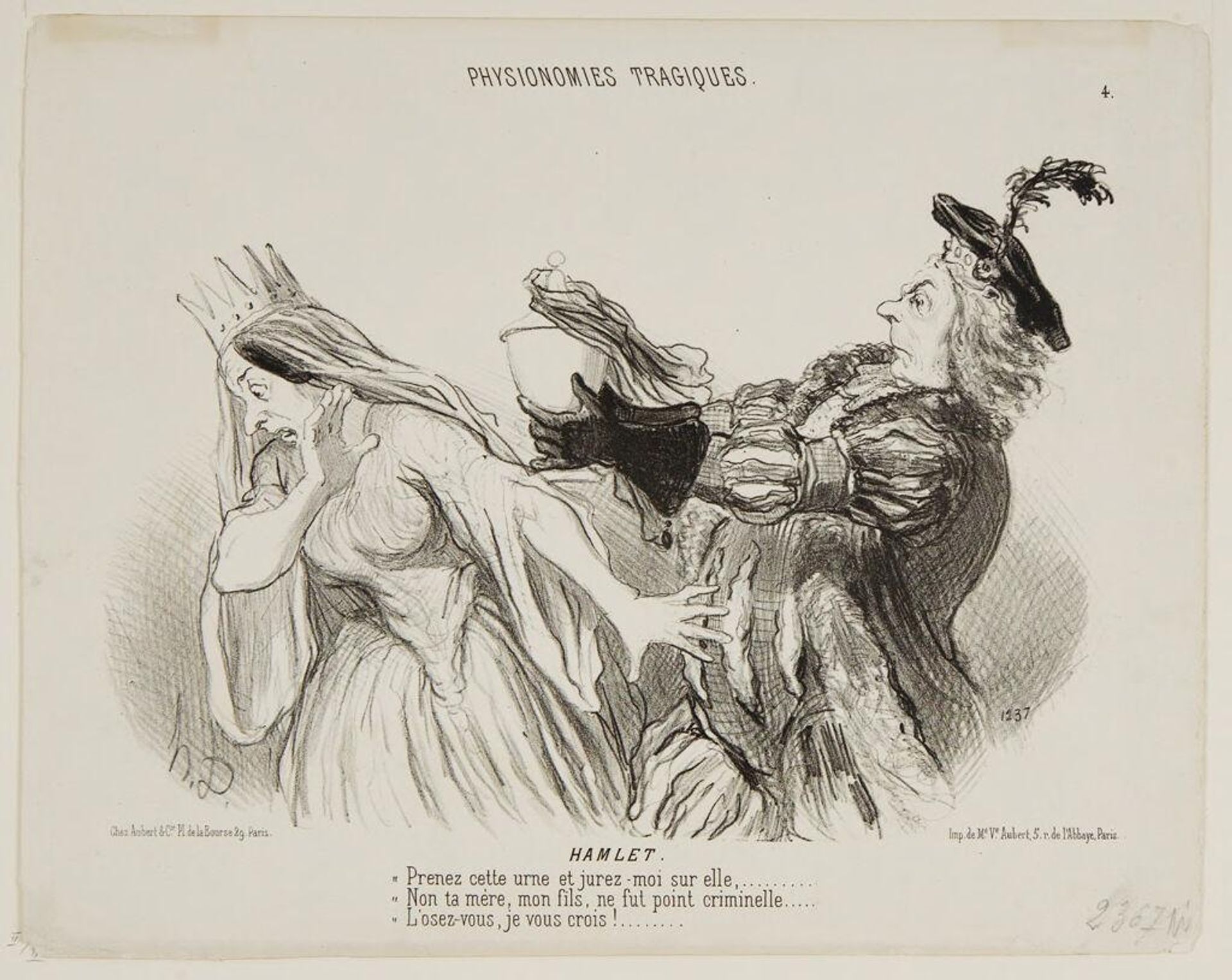 Hamlet by Honoré Daumier