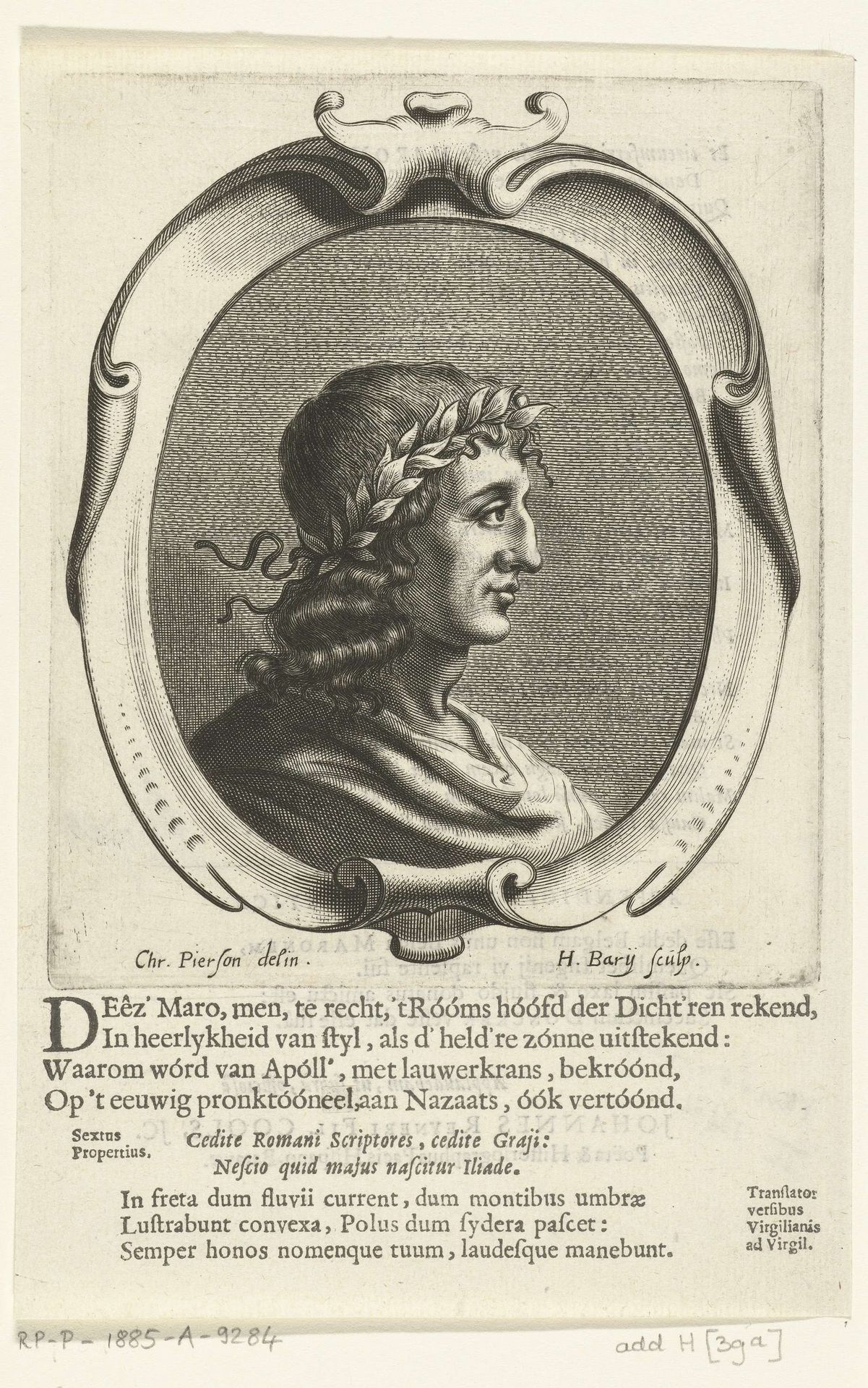 Portret van Publius Vergilius Maro by Hendrik Bary