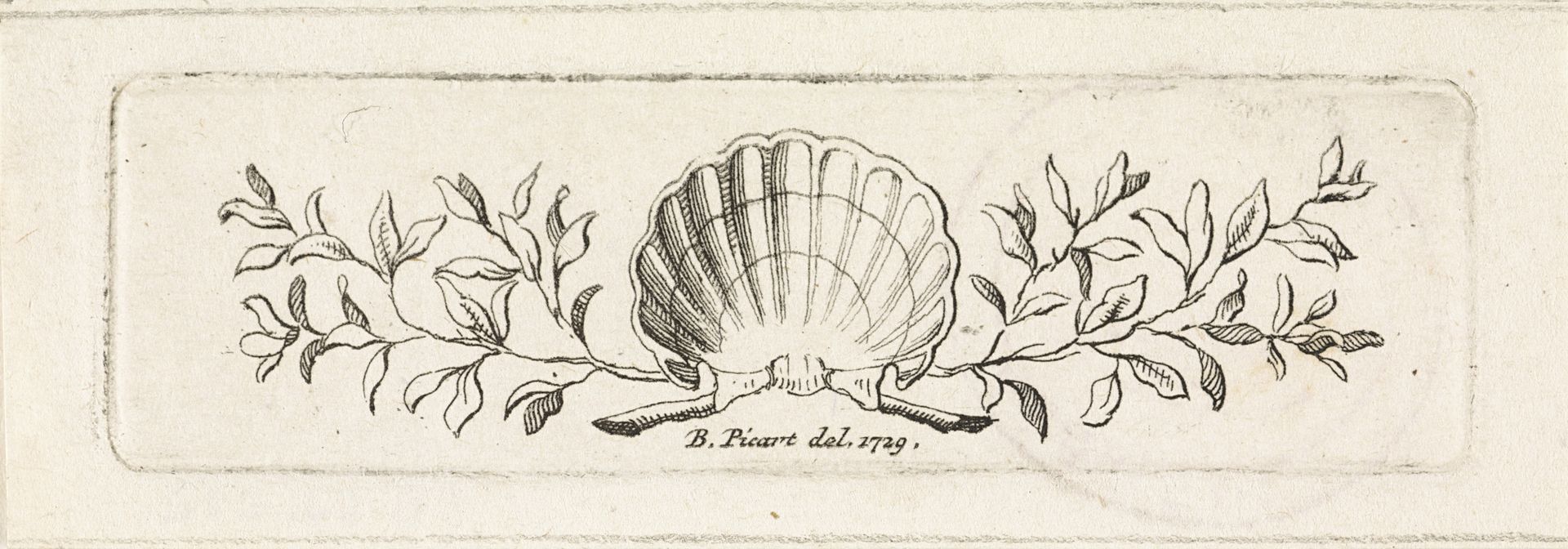 Schelp met gebladerte by Bernard Picart