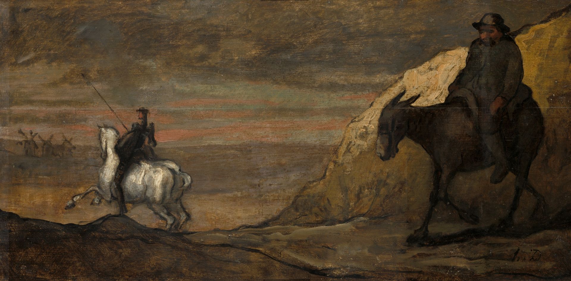 Don Quixote and the Windmills by Honoré Daumier