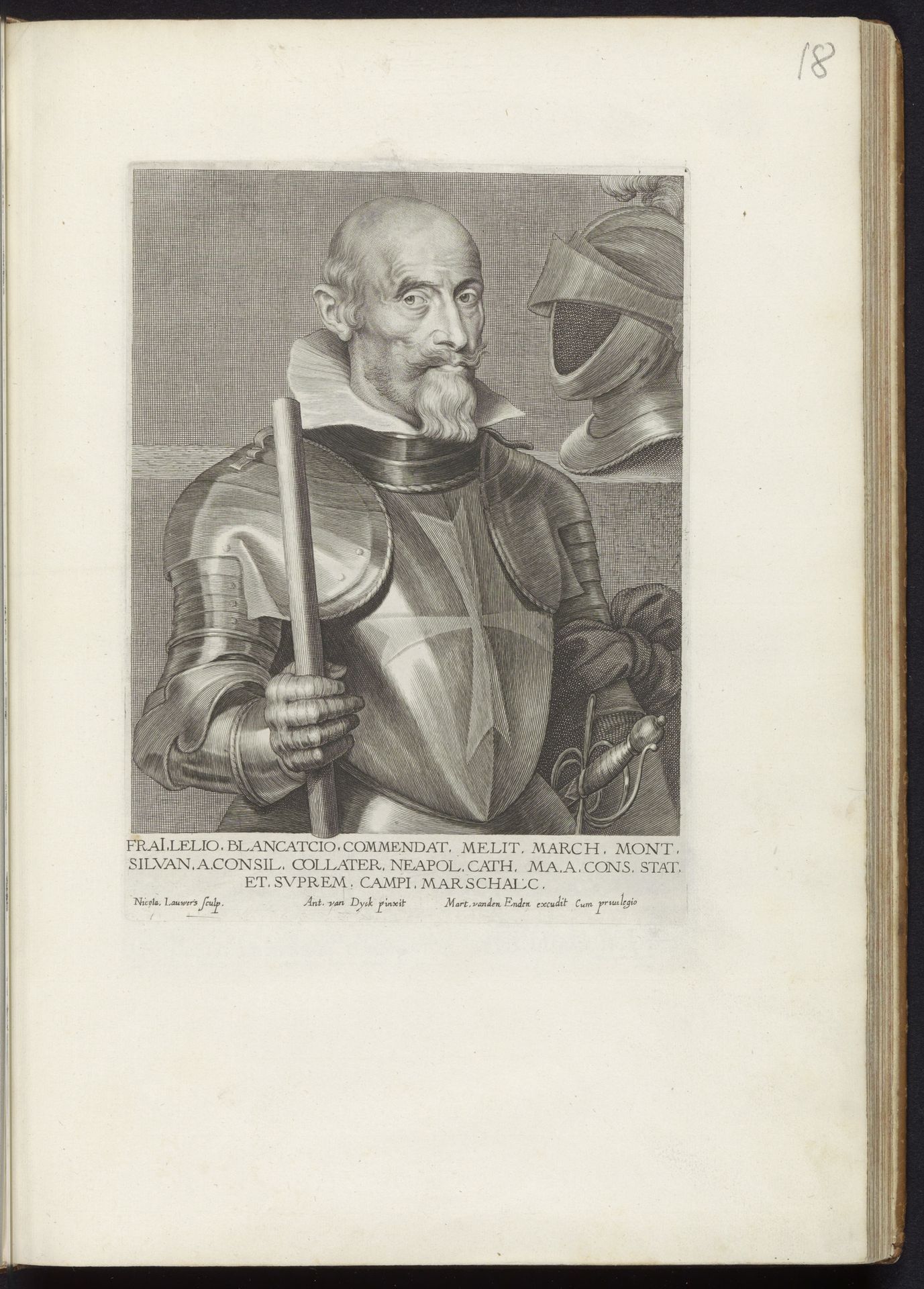 Portret van Lelio Blancaccio by Paulus Pontius