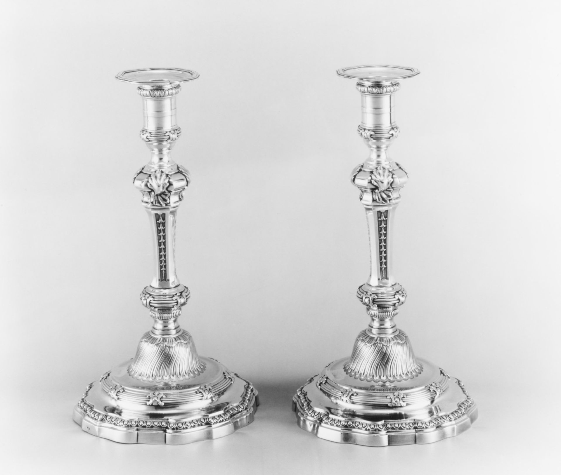 Pair of candlesticks by Alexis III Loir
